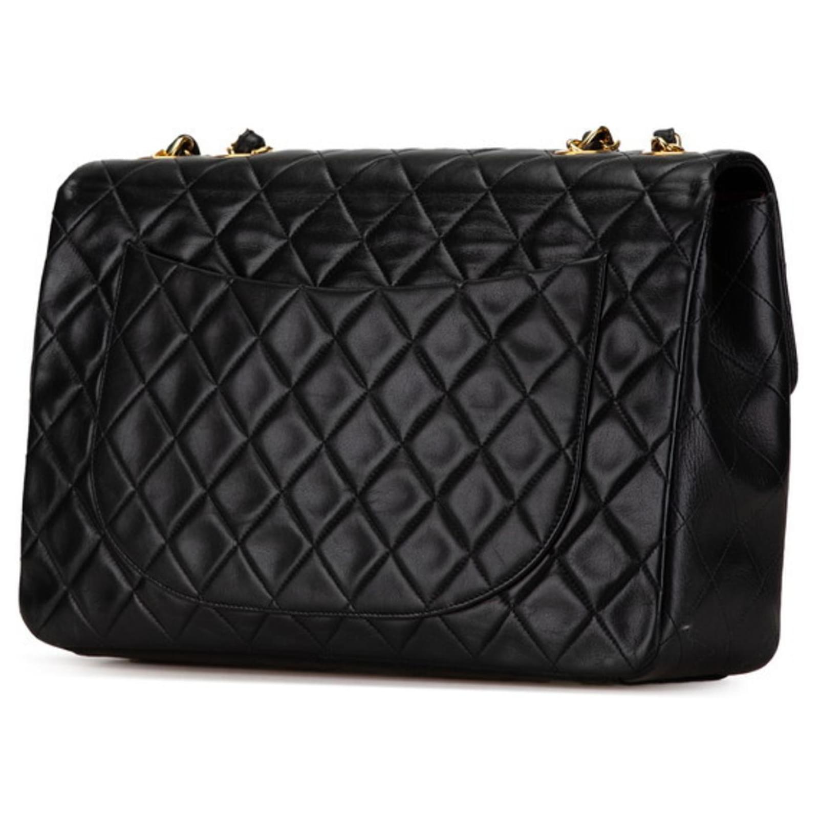 Chanel Matelasse 33 Coco Mark Chain Shoulder Bag Black Leather ref