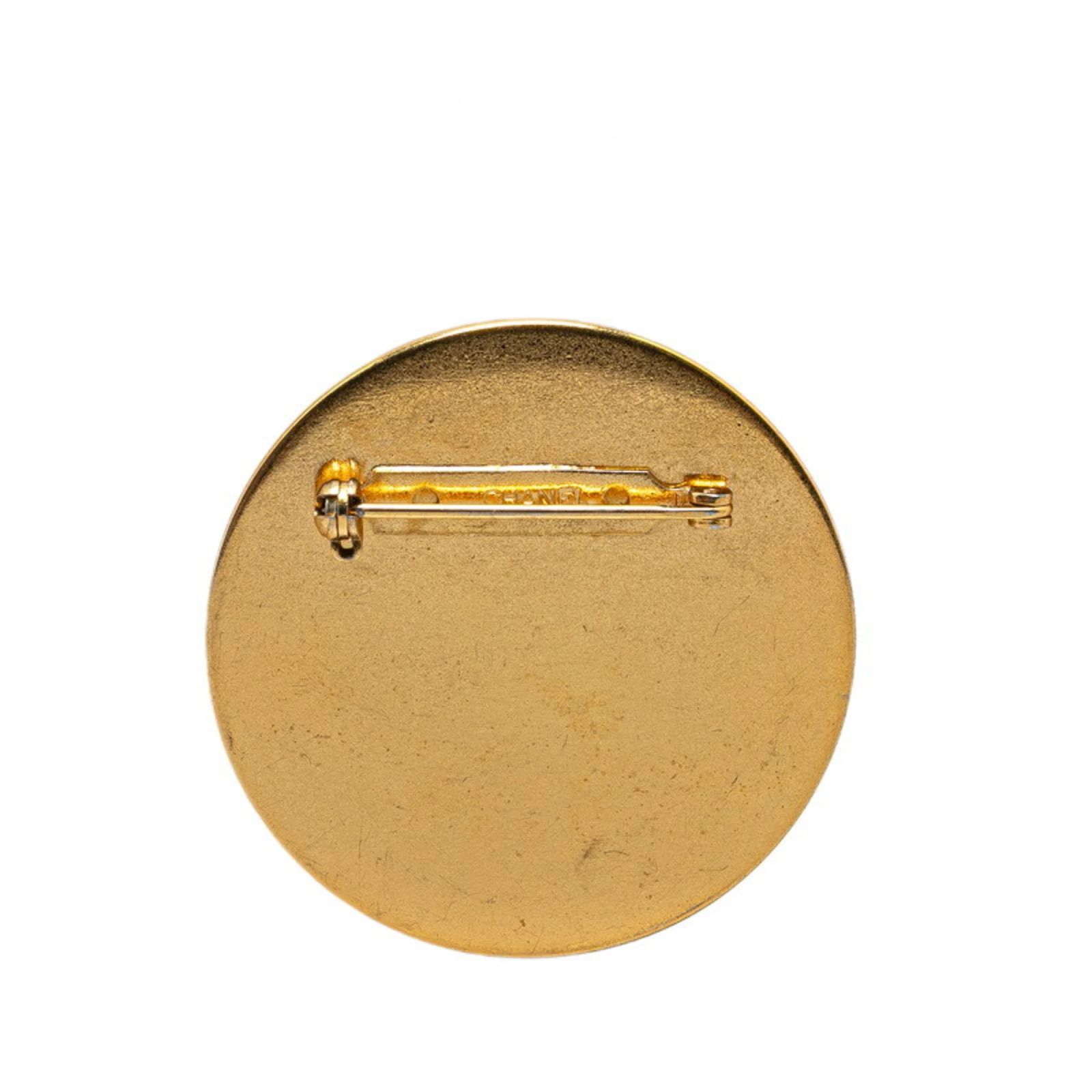 Chanel Cambon Coco Mark Brooch Red Golden ref.1727481 - Joli Closet