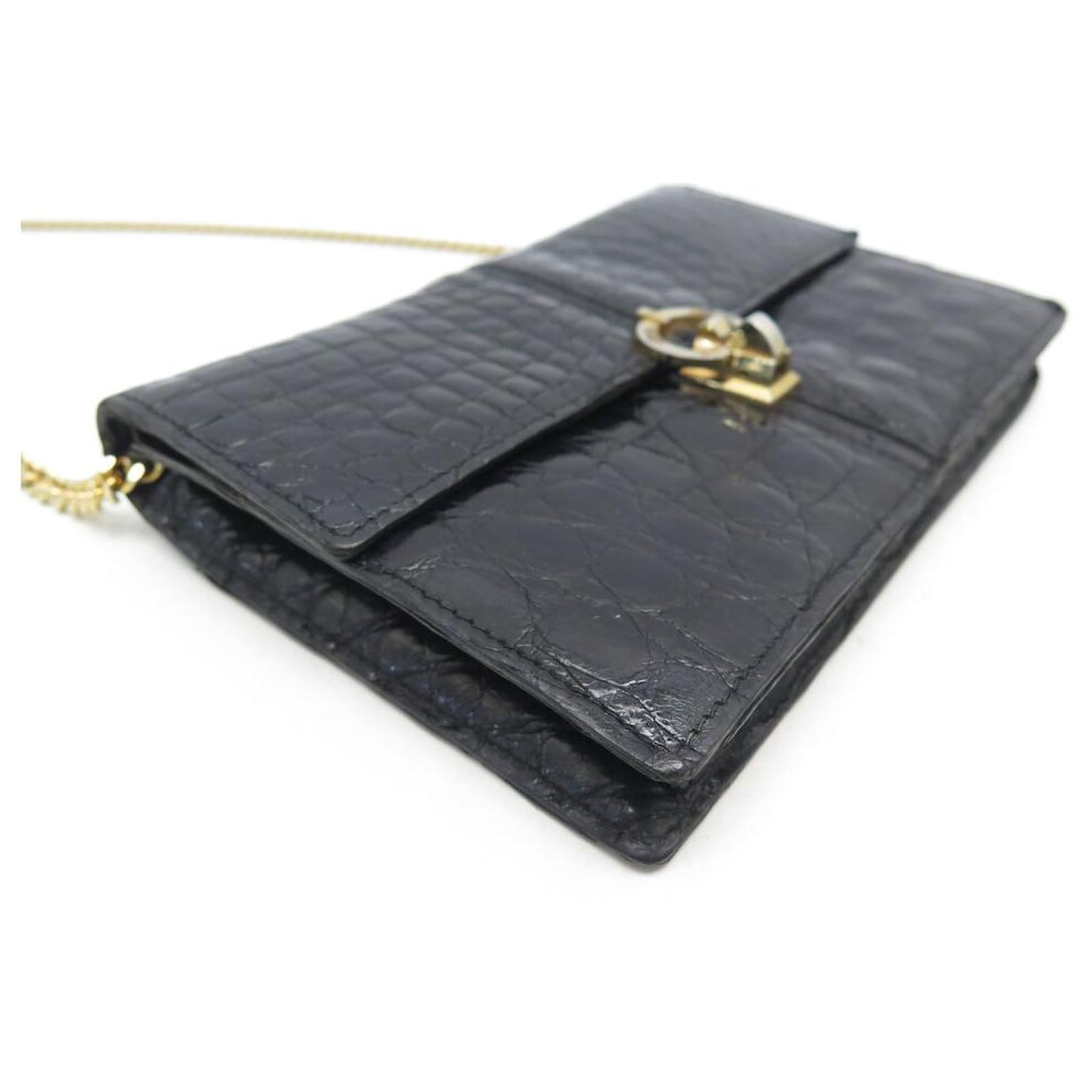 バッグ Celine Vintage Clutch Bag Black Leather Leather clutch bag Celine Black in Leather - 52373766