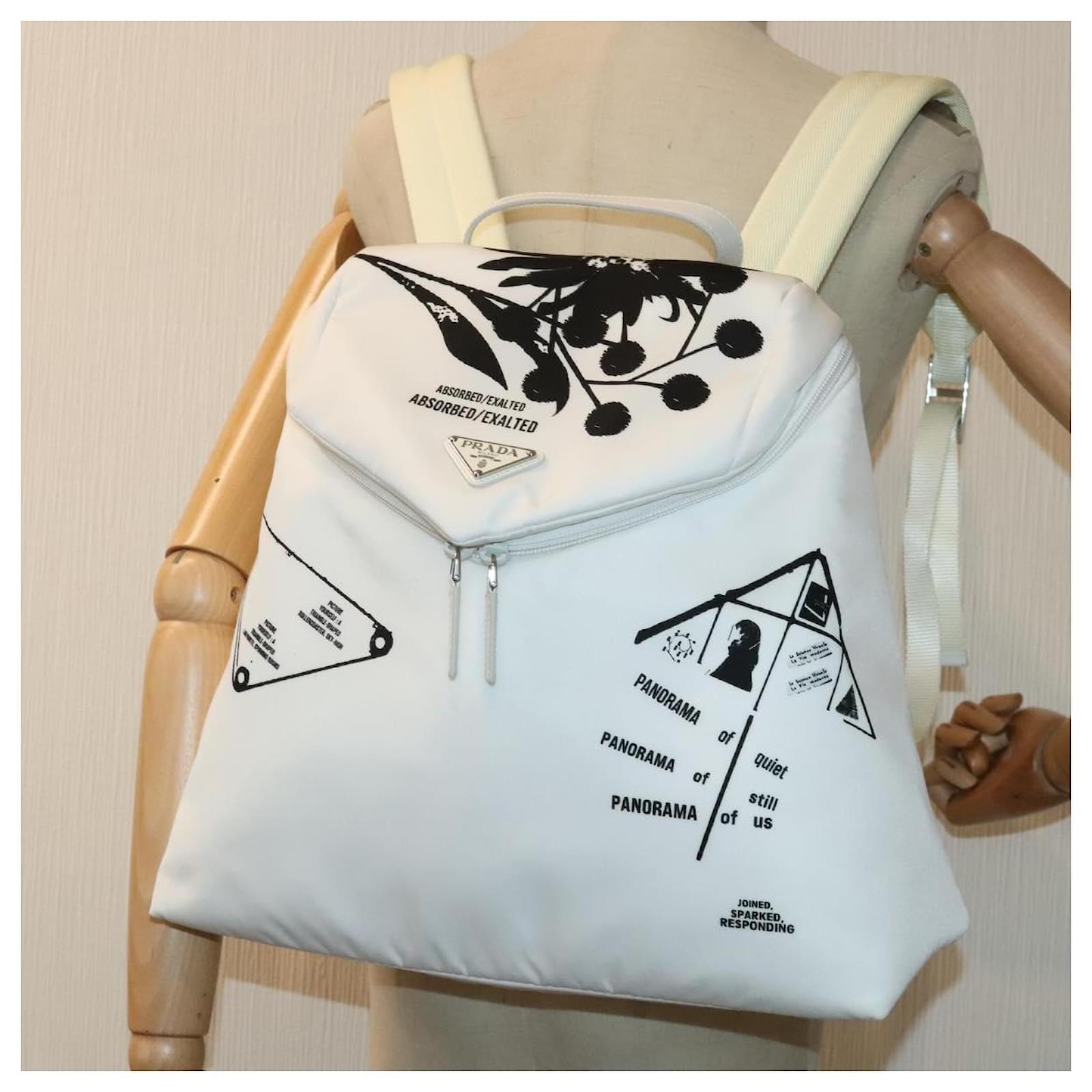 Prada Saffiano logo patch nylon backpack - Men