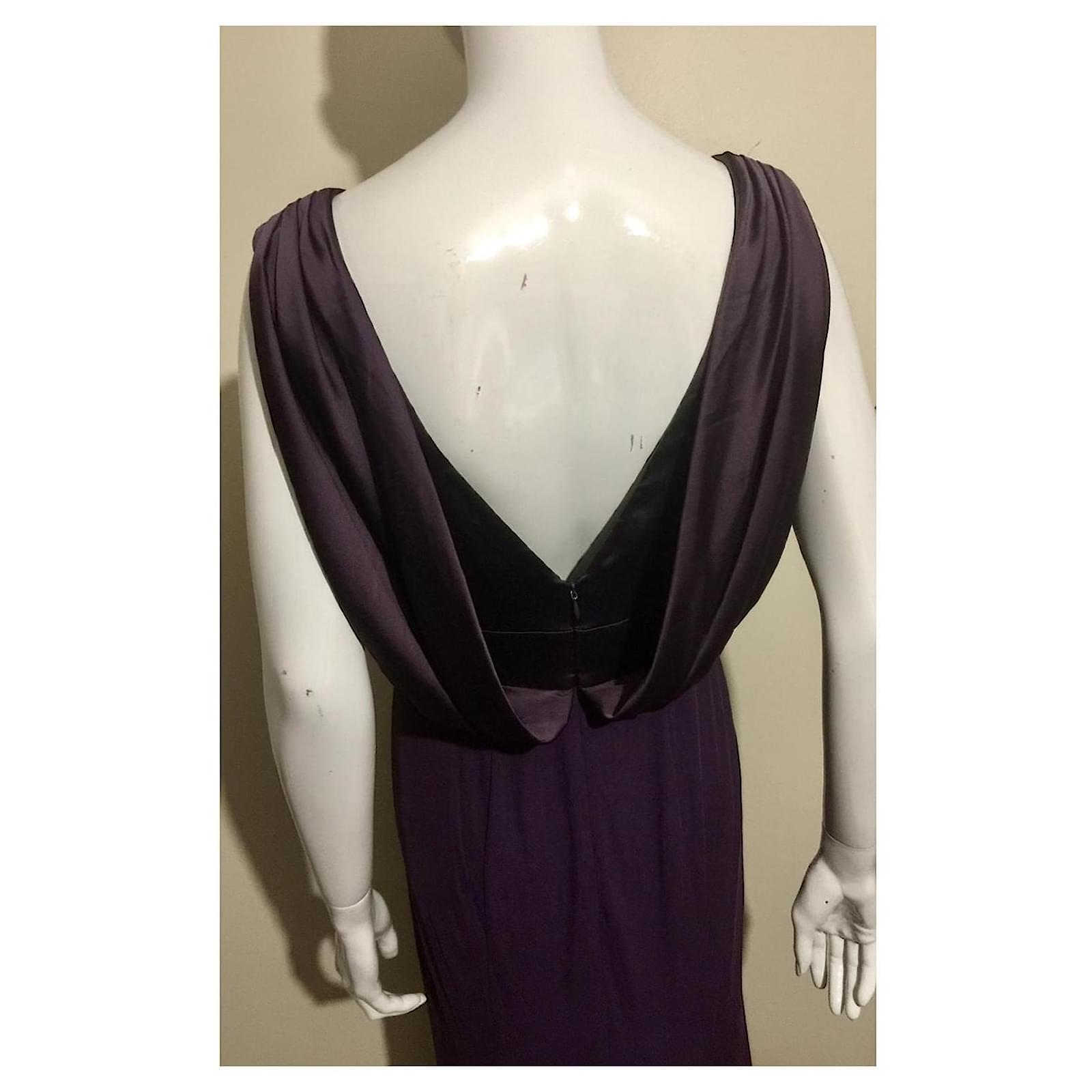 Vera Wang Purple evening gown with train Rayon Satin ref.1728536 - Joli  Closet