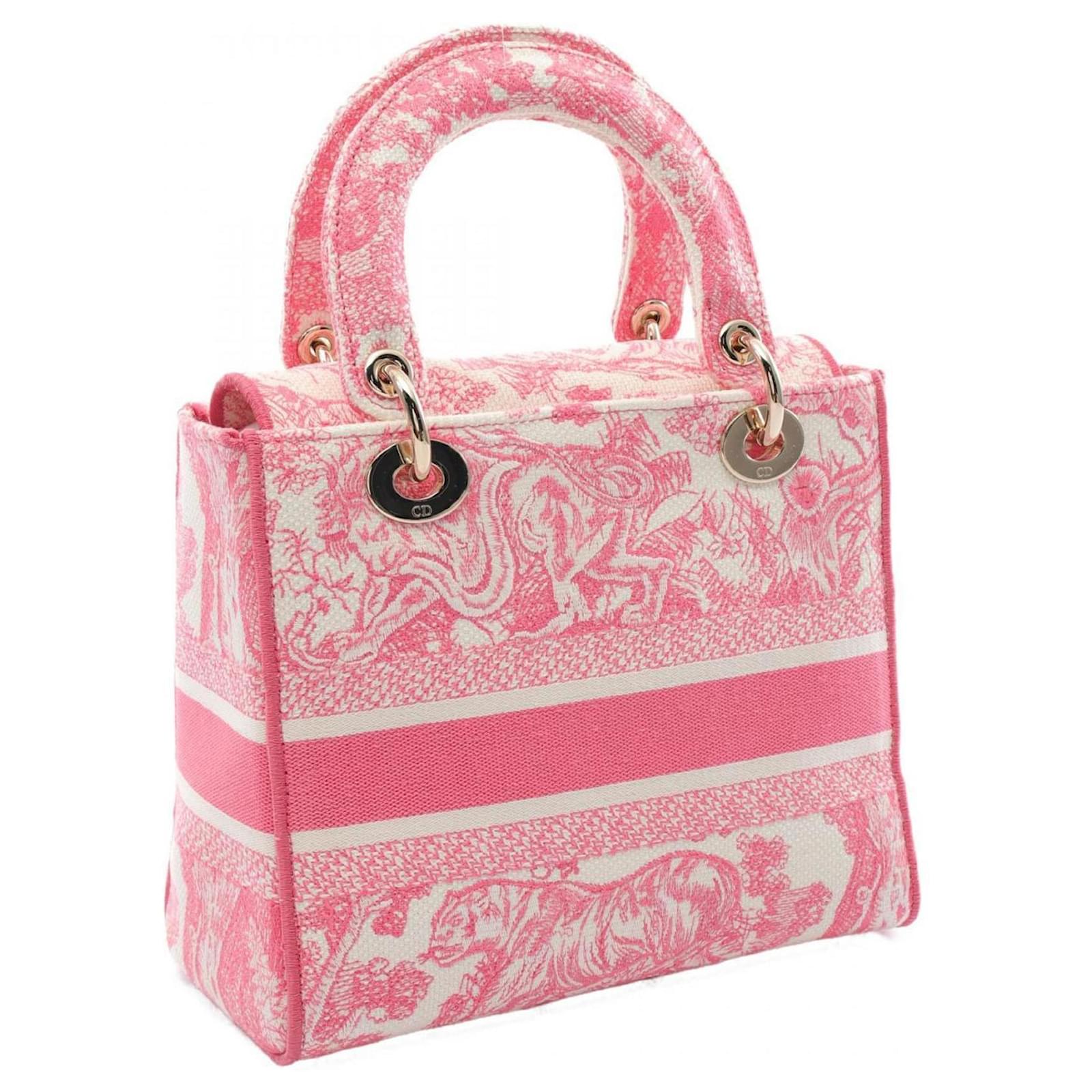 Christian Dior Dioriviera Lady D-Lite Medium Handbag Pink