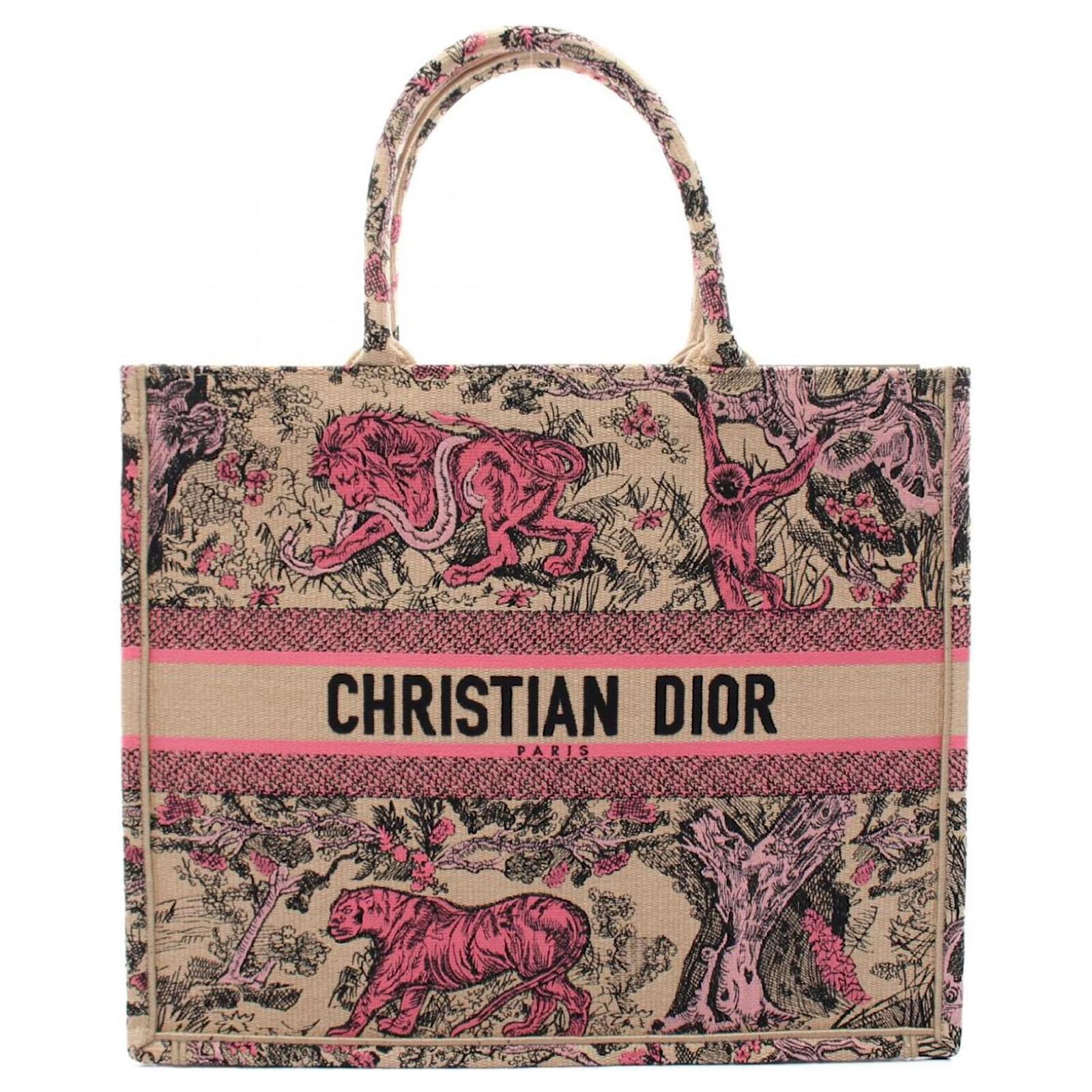 Christian Dior Dioriviera Book Tote Bag Pink Beige Cloth ref Christian Dior Dioriviera Book Tote Bag Pink Beige Cloth ref