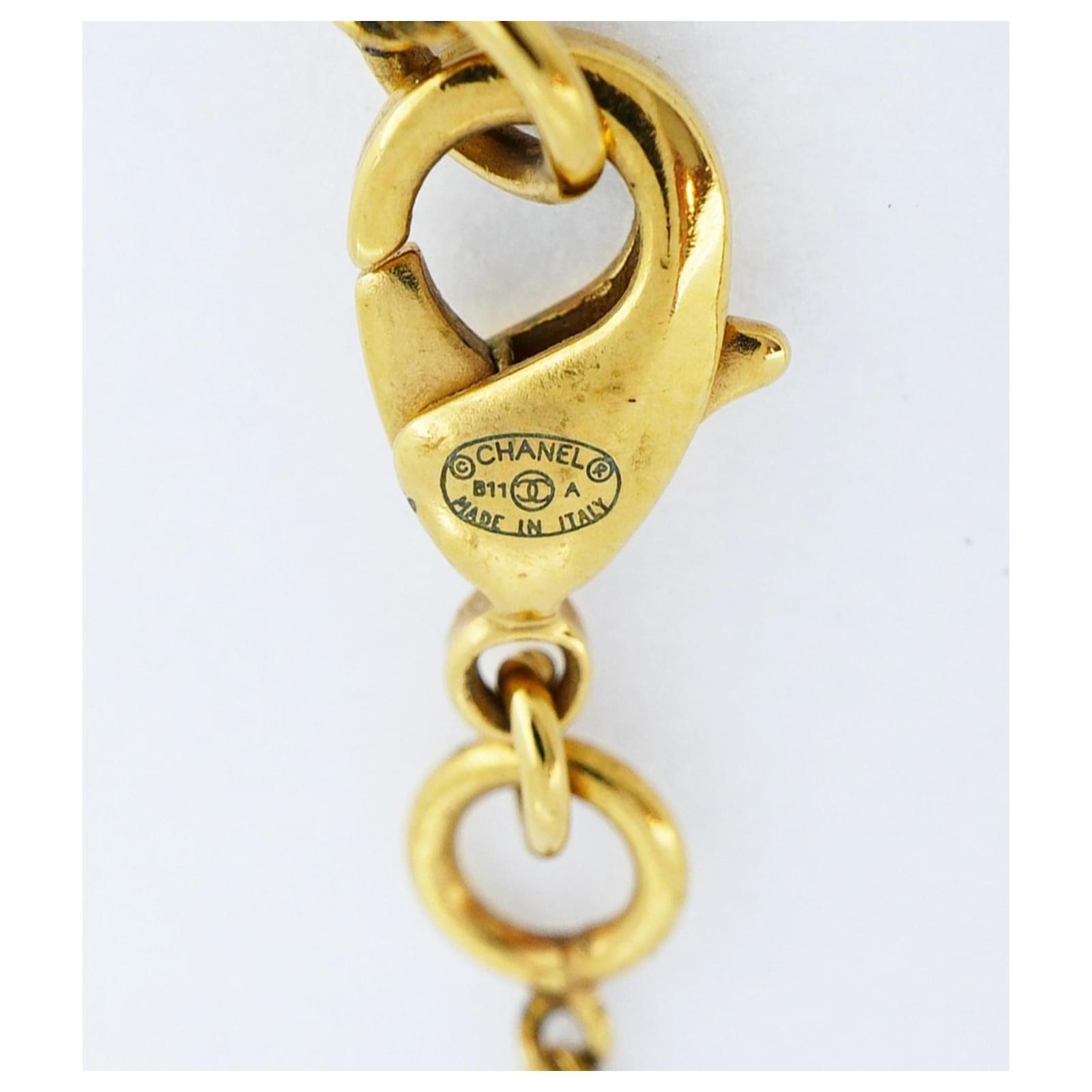 アクセサリー CHANEL Coco Mark Golden Chanel Gold Plated Necklace with Coco Mark Golden Gold-plated ref