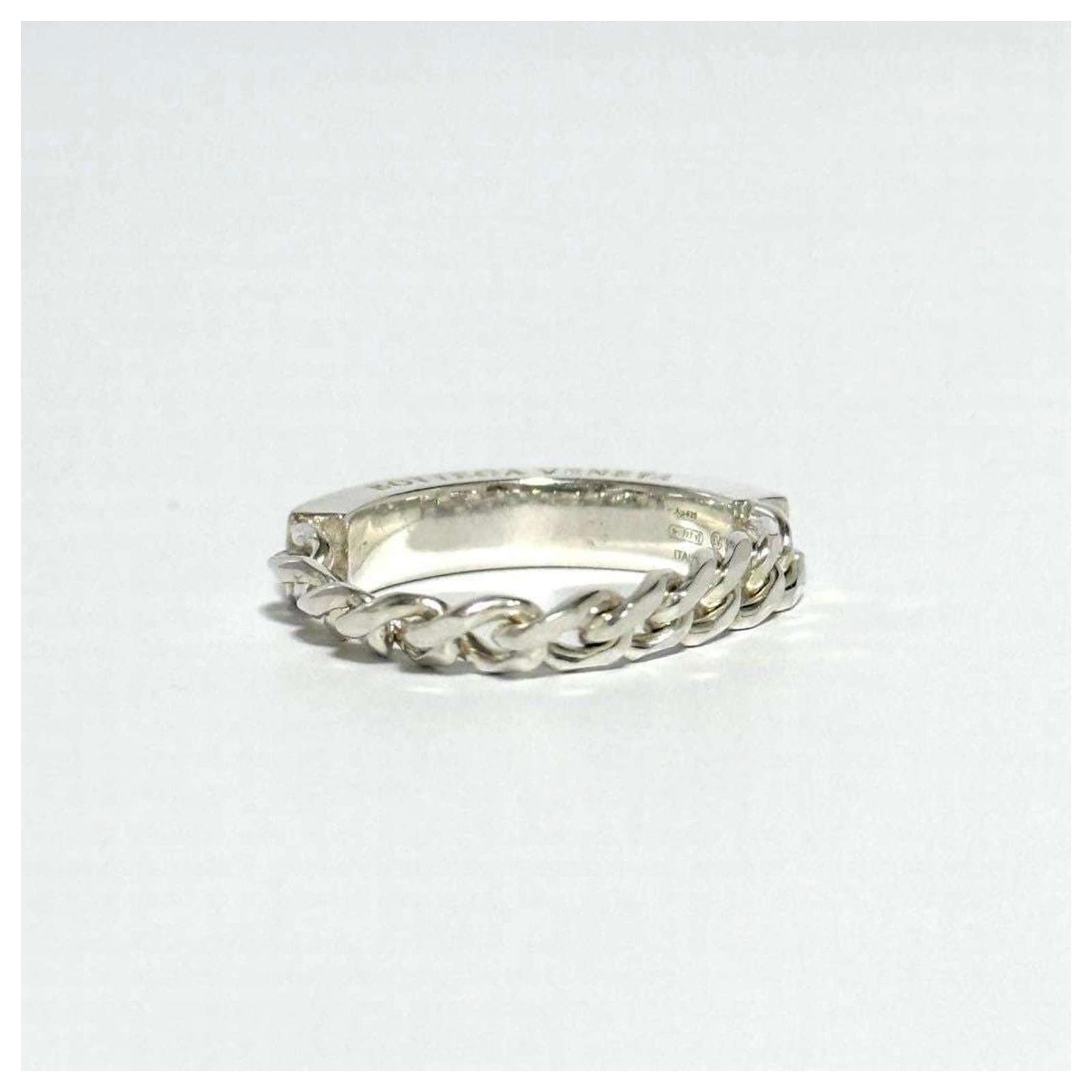 Bottega Veneta Silver 925 ID Chain Ring (Sold) - Joli Closet