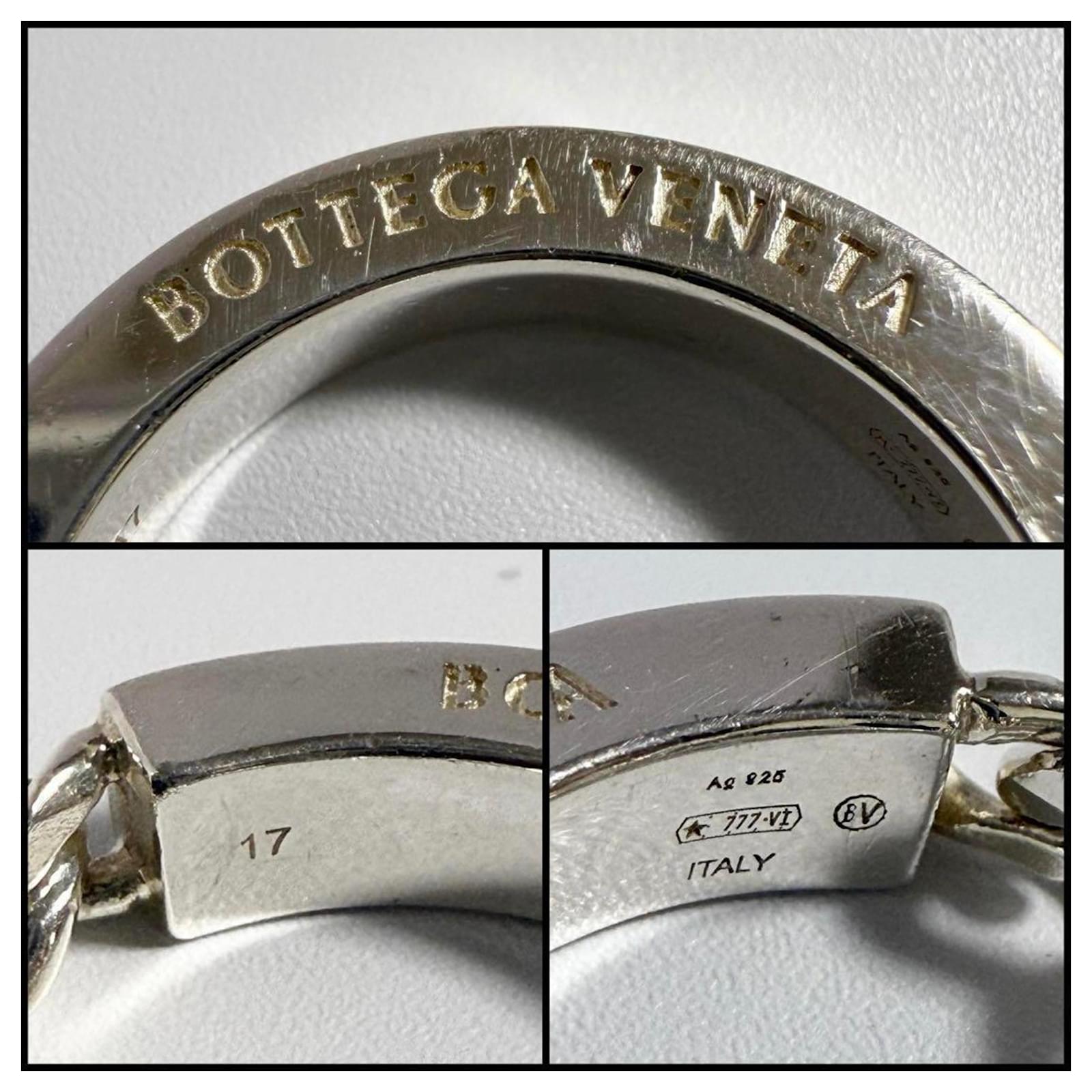 Bottega Veneta Silver 925 ID Chain Ring ref.1729740 - Joli Bottega Veneta Silver 925 ID Chain Ring ref.1729740 - Joli
