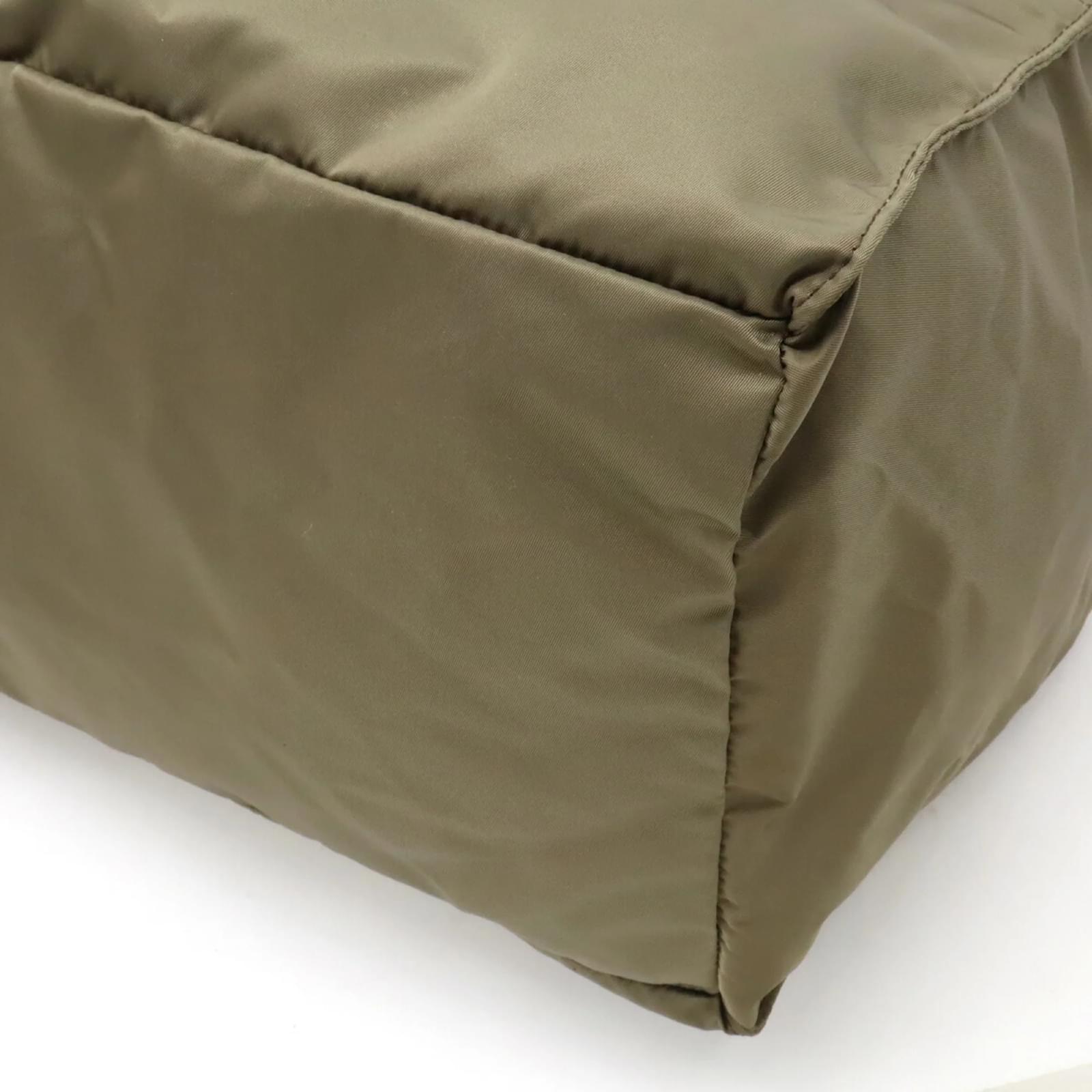 Autre Marque Felisi Brown and Khaki Boston Bag Leather Nylon ref