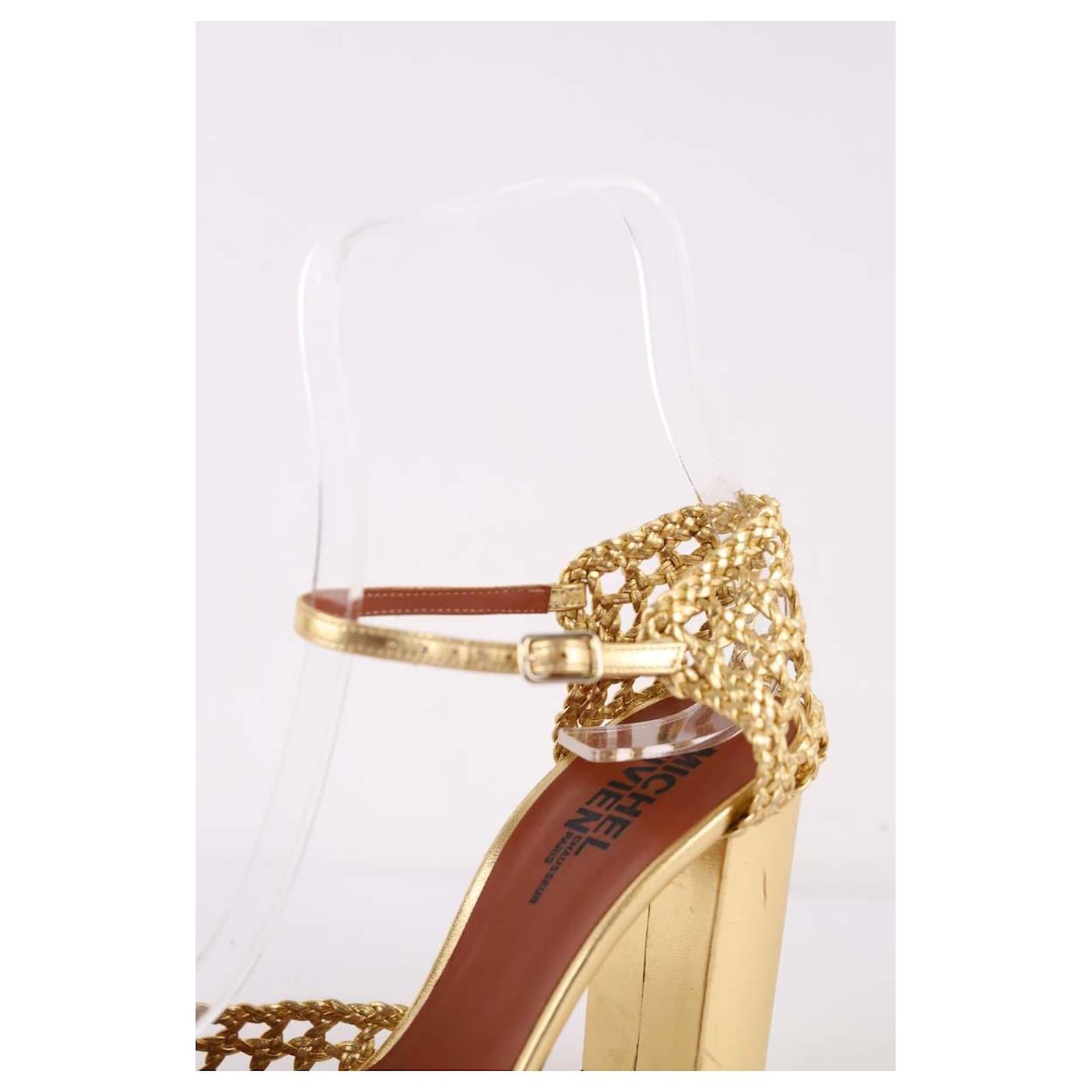 Michel Vivien Leather heels Golden ref.1732142 - Joli Closet