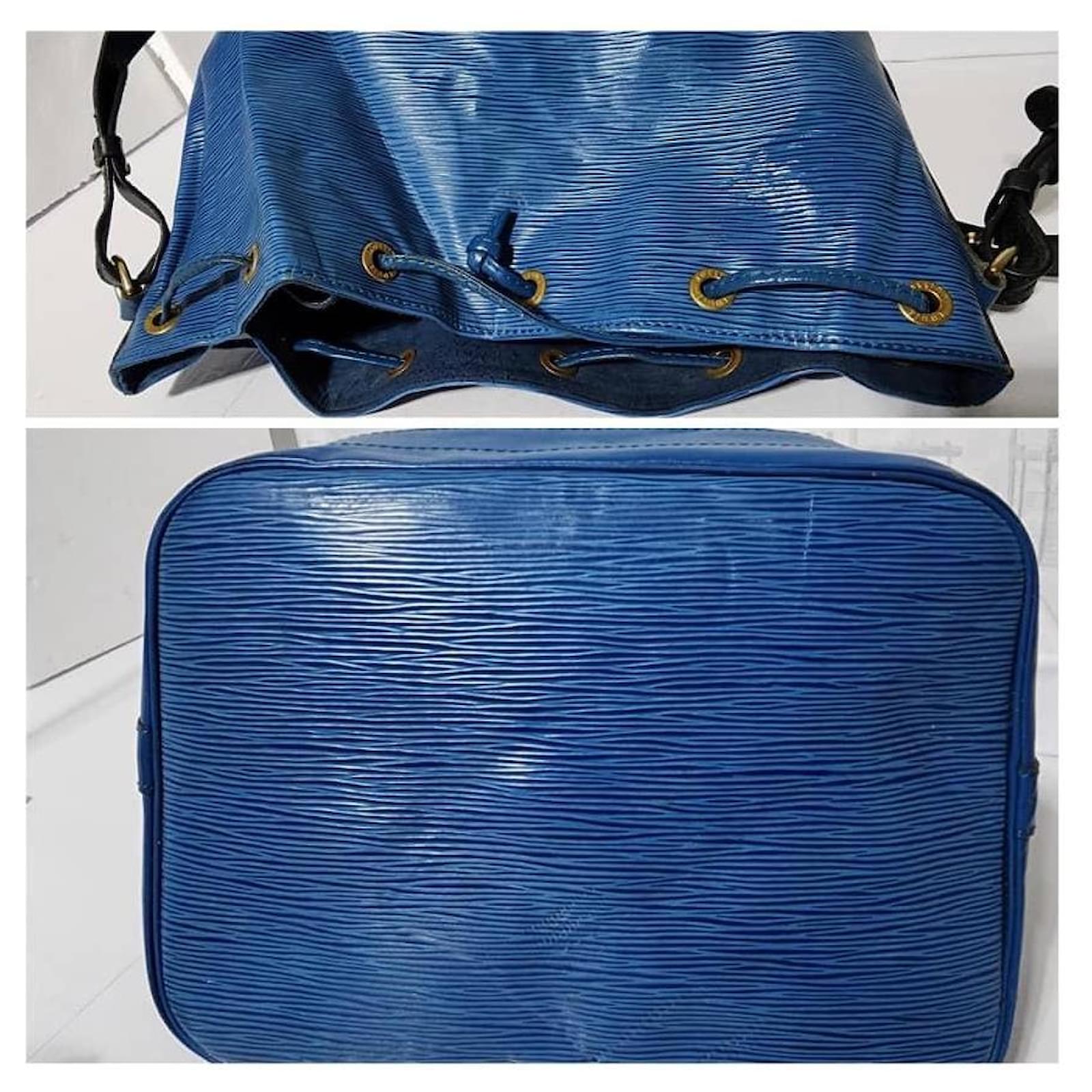 LOUIS VUITTON Noe Epi Leather Bucket Shoulder Bag Blue/Black ref