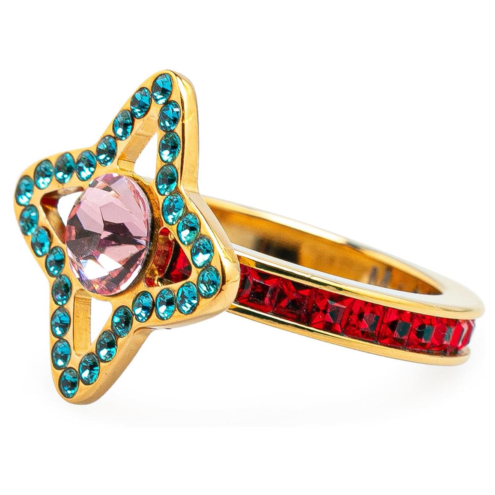 Goldplattierter Strassring Berg Eye Candy von Louis Vuitton