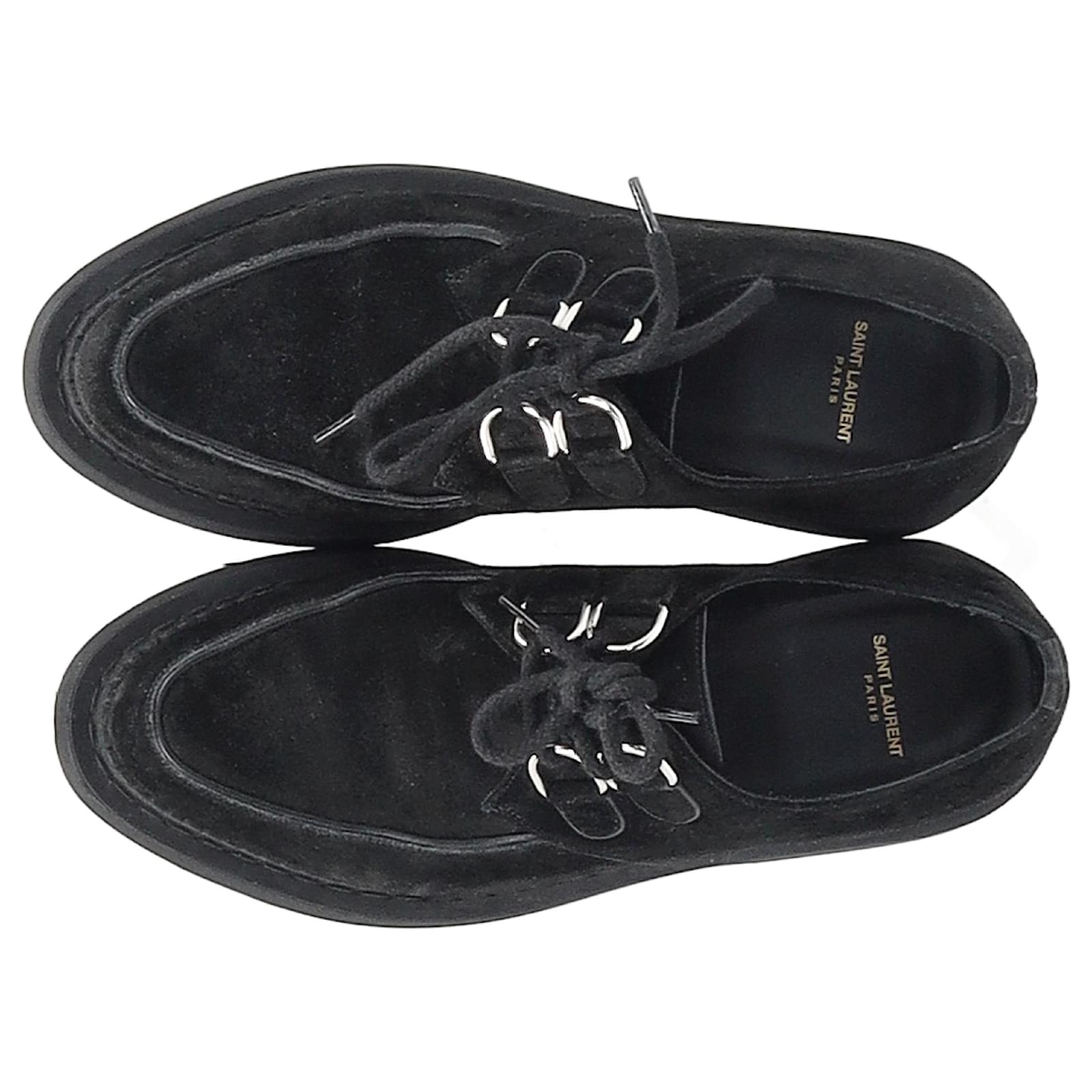 Saint Laurent Teddy Derby shoes in Black Suede ref.1736113 - Joli