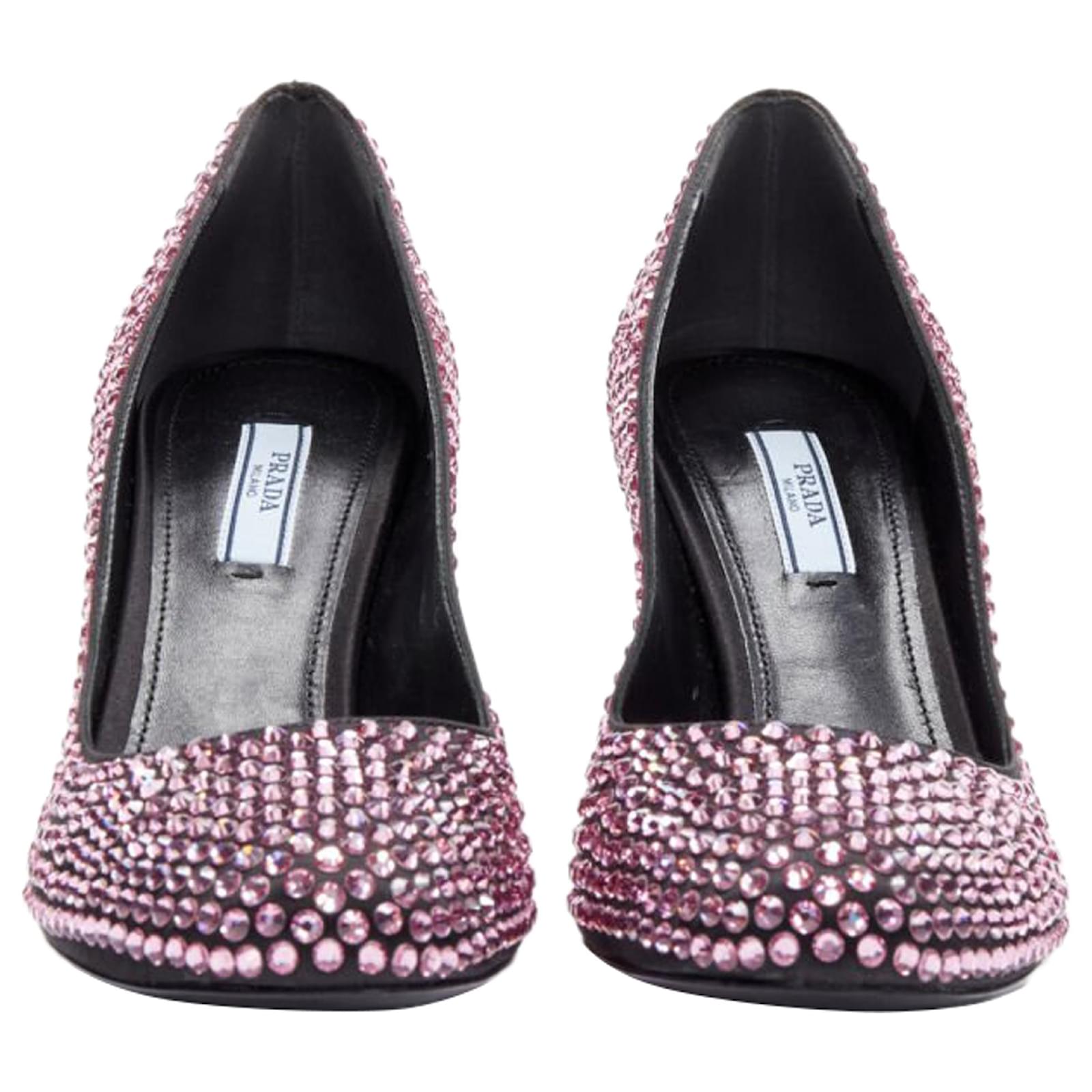 Prada rhinestone shoes best sale