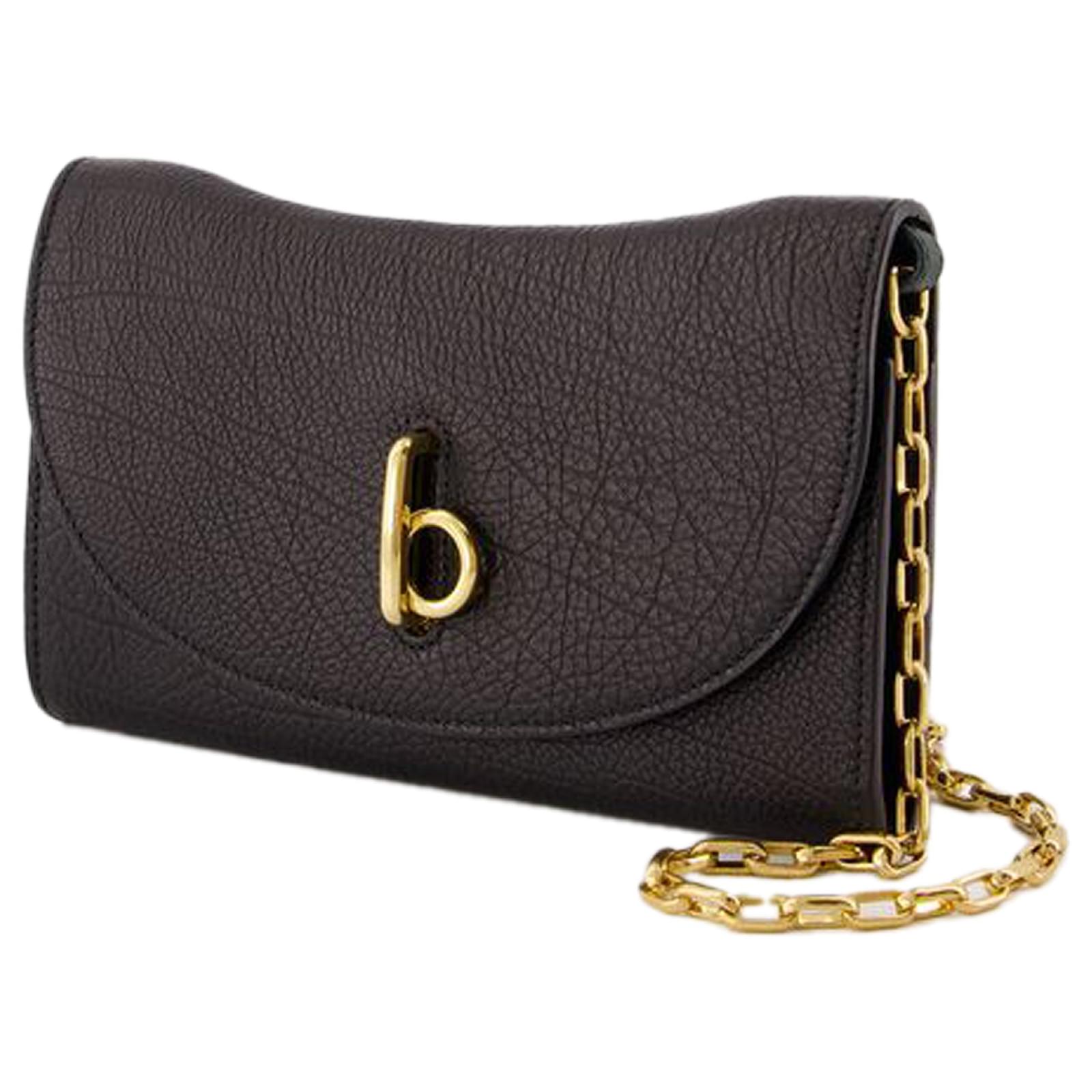 バーバリー Burberry Chain Rocking Bag Burberry - Rocking Horse leather bag black - The Corner