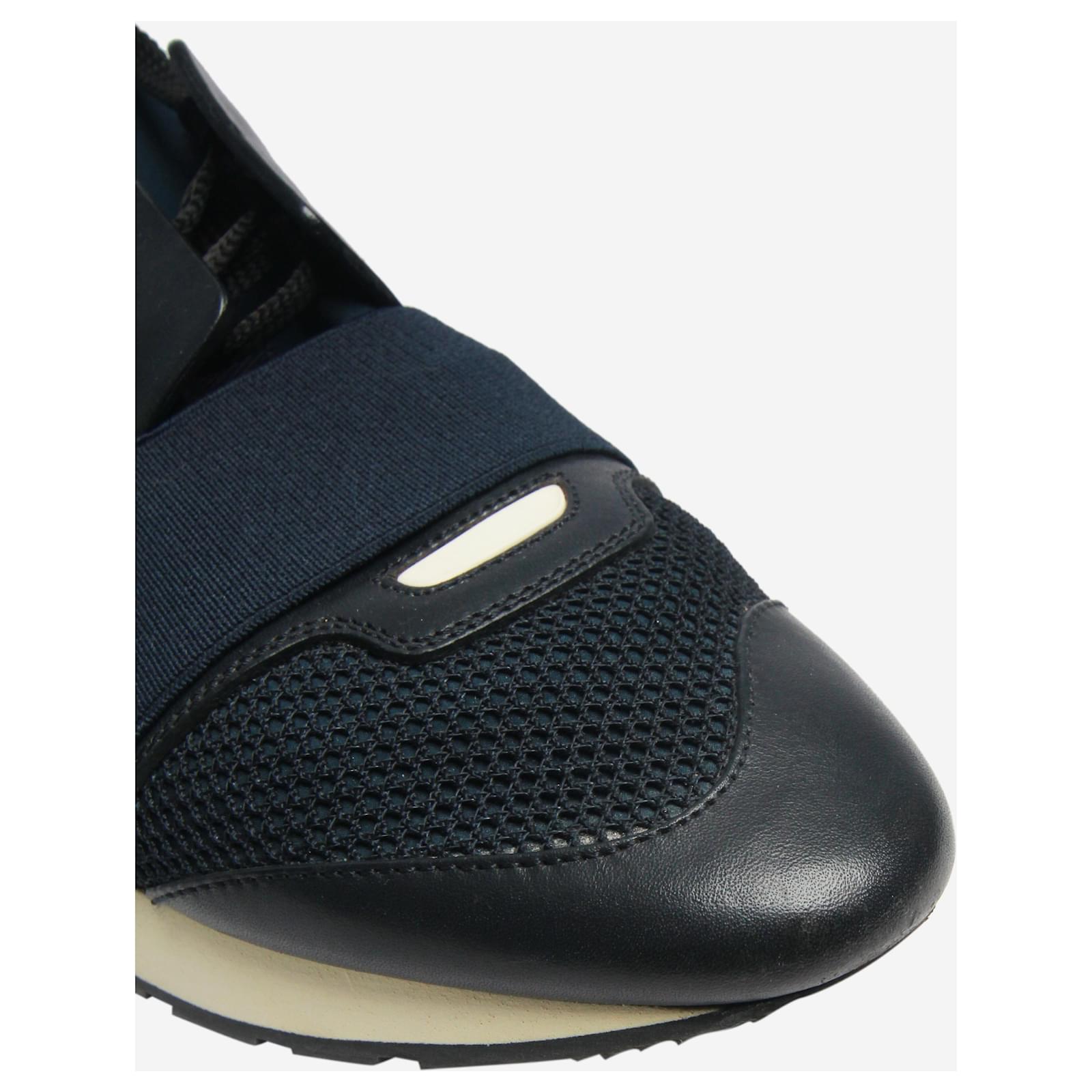 Balenciaga Navy blue Road runner trainers size EU 39 Leather ref