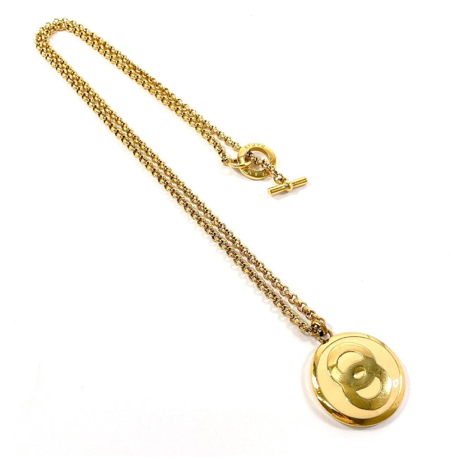 美品✨CELINE ♡ Vintage ♡ necklace Celine Vintage Gold Oversized Celine Paris Pendant Chain
