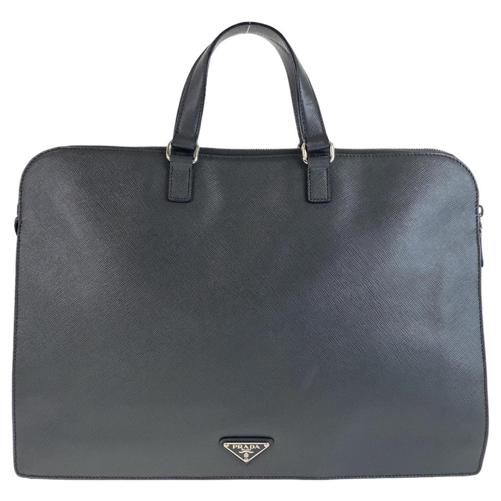 Prada Saffiano Leather Business Briefcase Grey ref.1736982 - Joli Closet