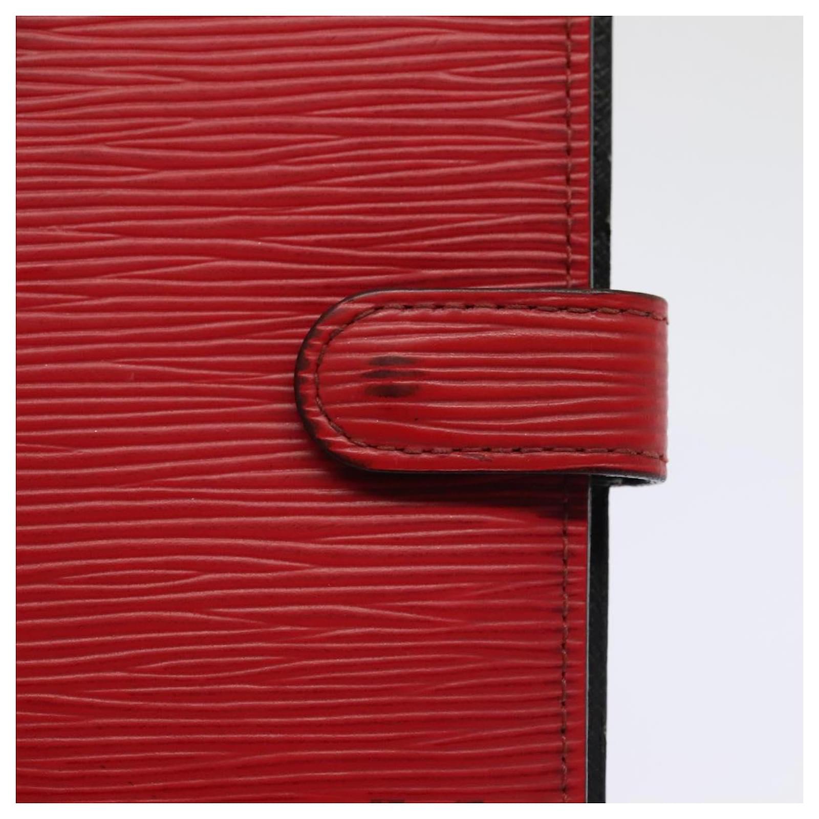 LOUIS VUITTON Epi Agenda PM Day Planner Cover Red R20057 LV Auth