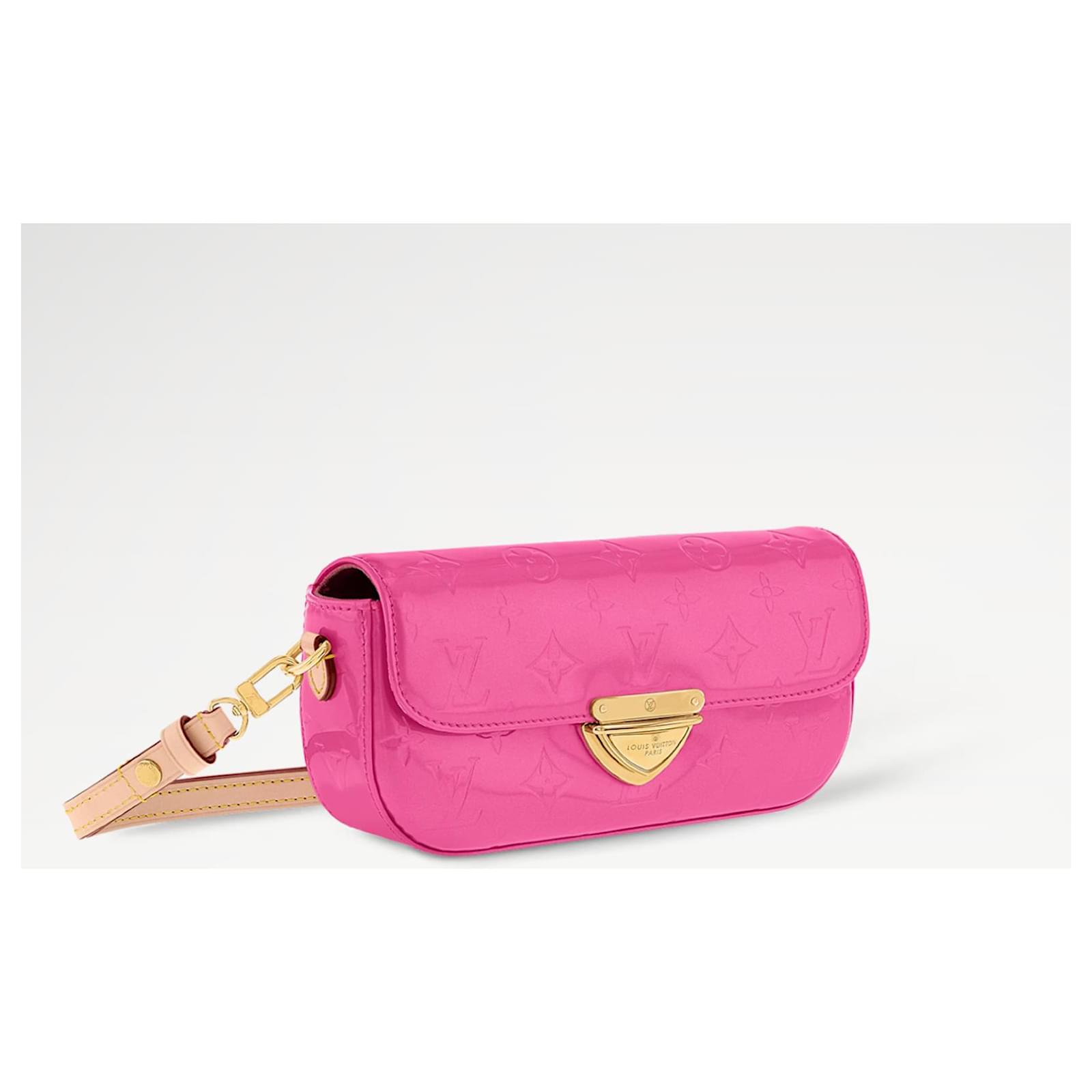 LOUIS VUITTON Malibu Pouch Bag M82994 NEW Pink Patent leather ref