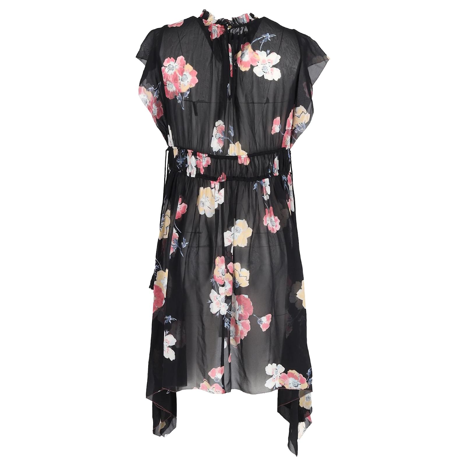 Ulla Johnson Luisa Floral Print Midi Asymmetrical Dress in Multicolor Silk  Multiple colors ref.JC1737884 (Sold) - Joli Closet