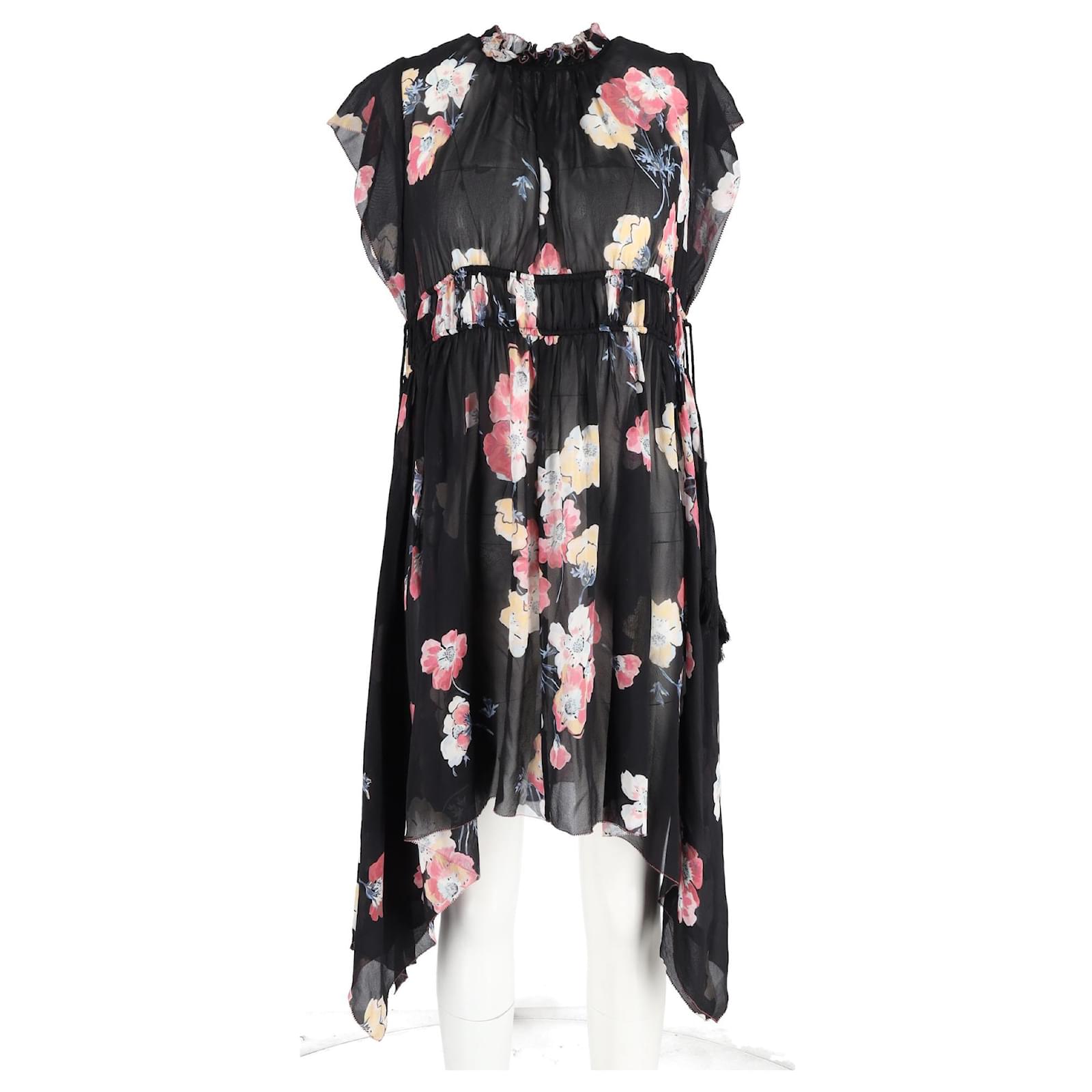 ulla asym midi dress Ulla Johnson Women's Fontaine Midi Dress Amaryllis Asymmetric Multicolor Sz  2
