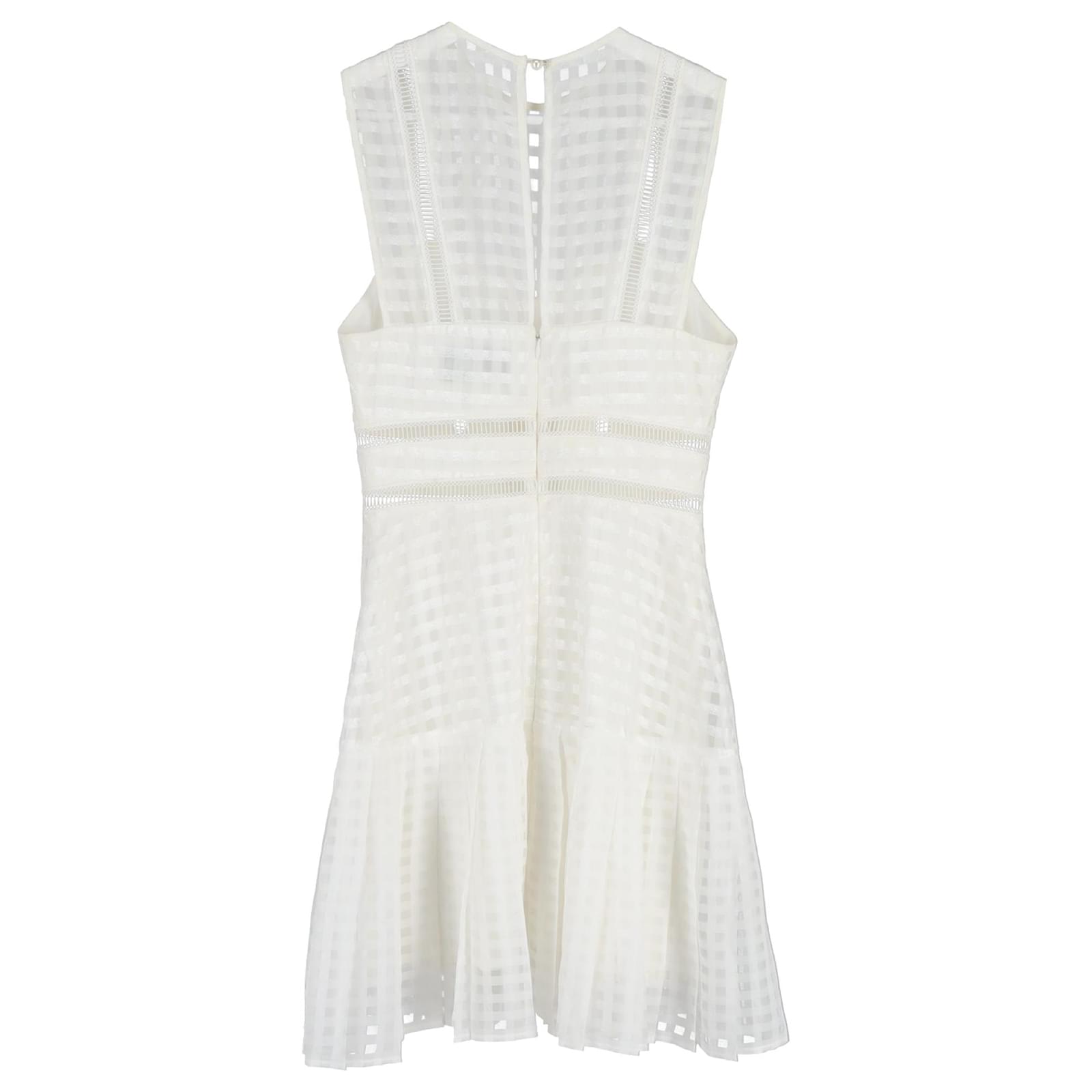 chinese dress ladies White Lace Satin Bow Mini Dress  self-portrait-US