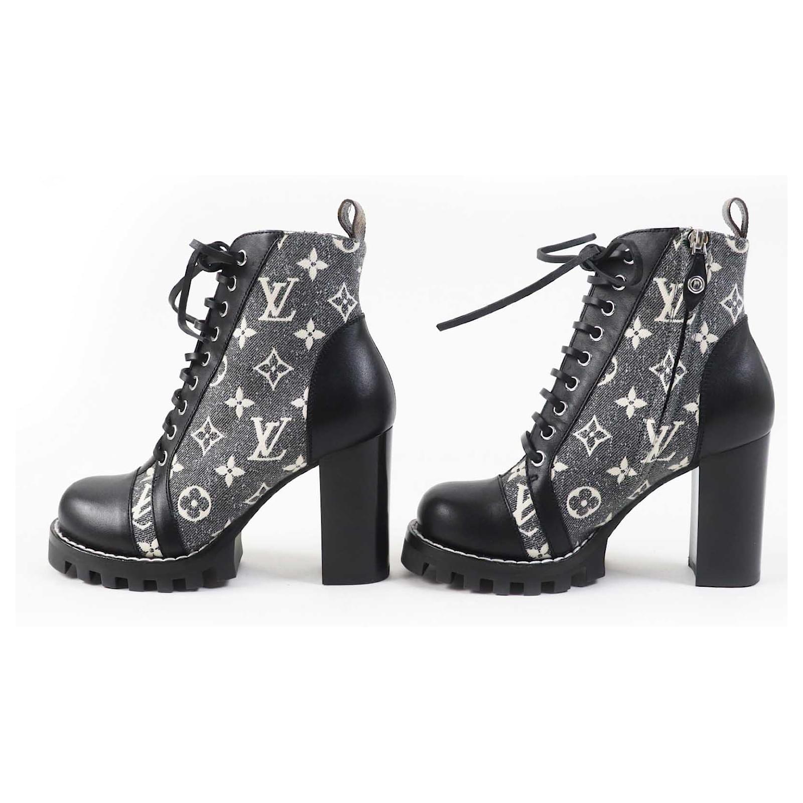 Louis Vuitton Star Trail Ankle Boots Leather Denim