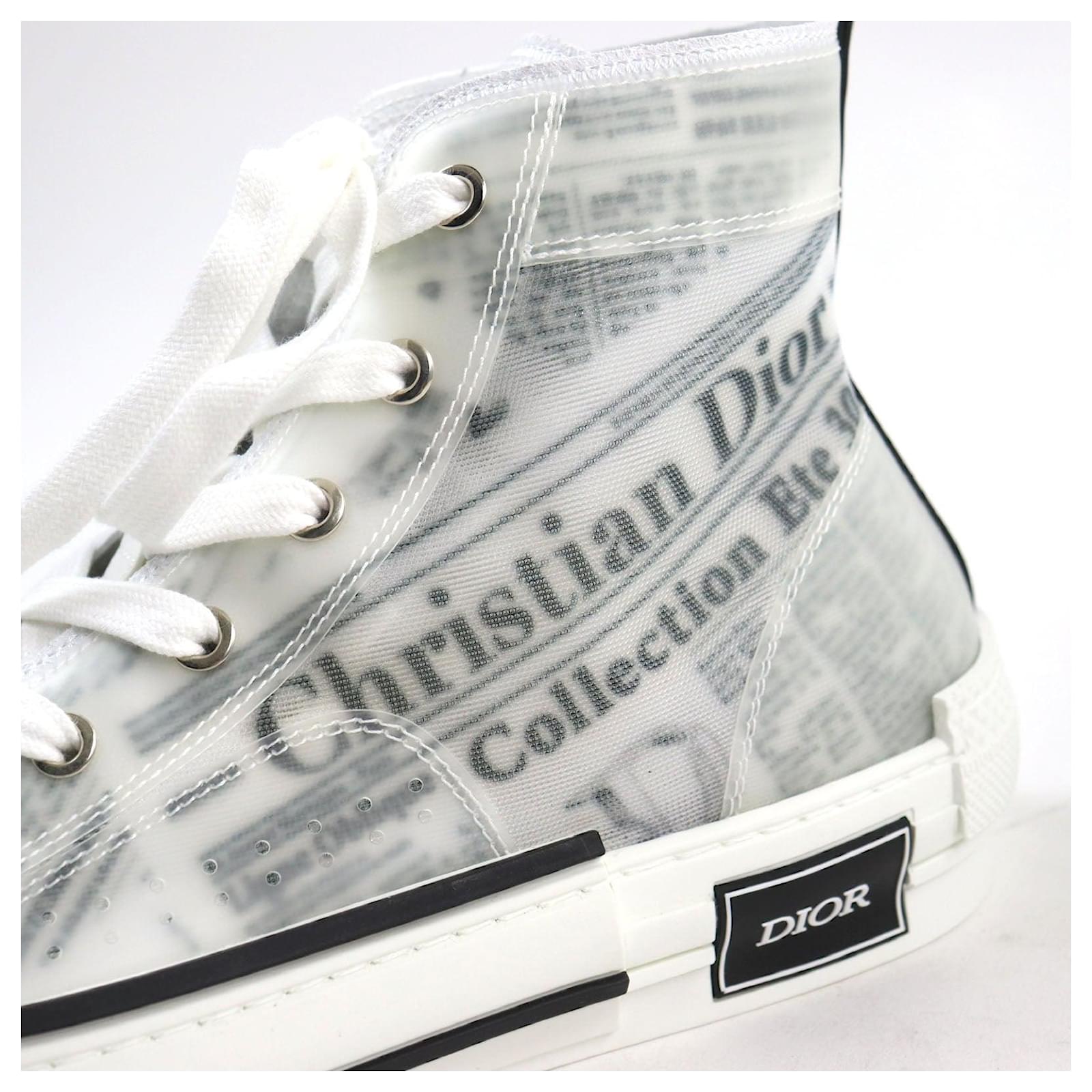 dior newspaper high tops
