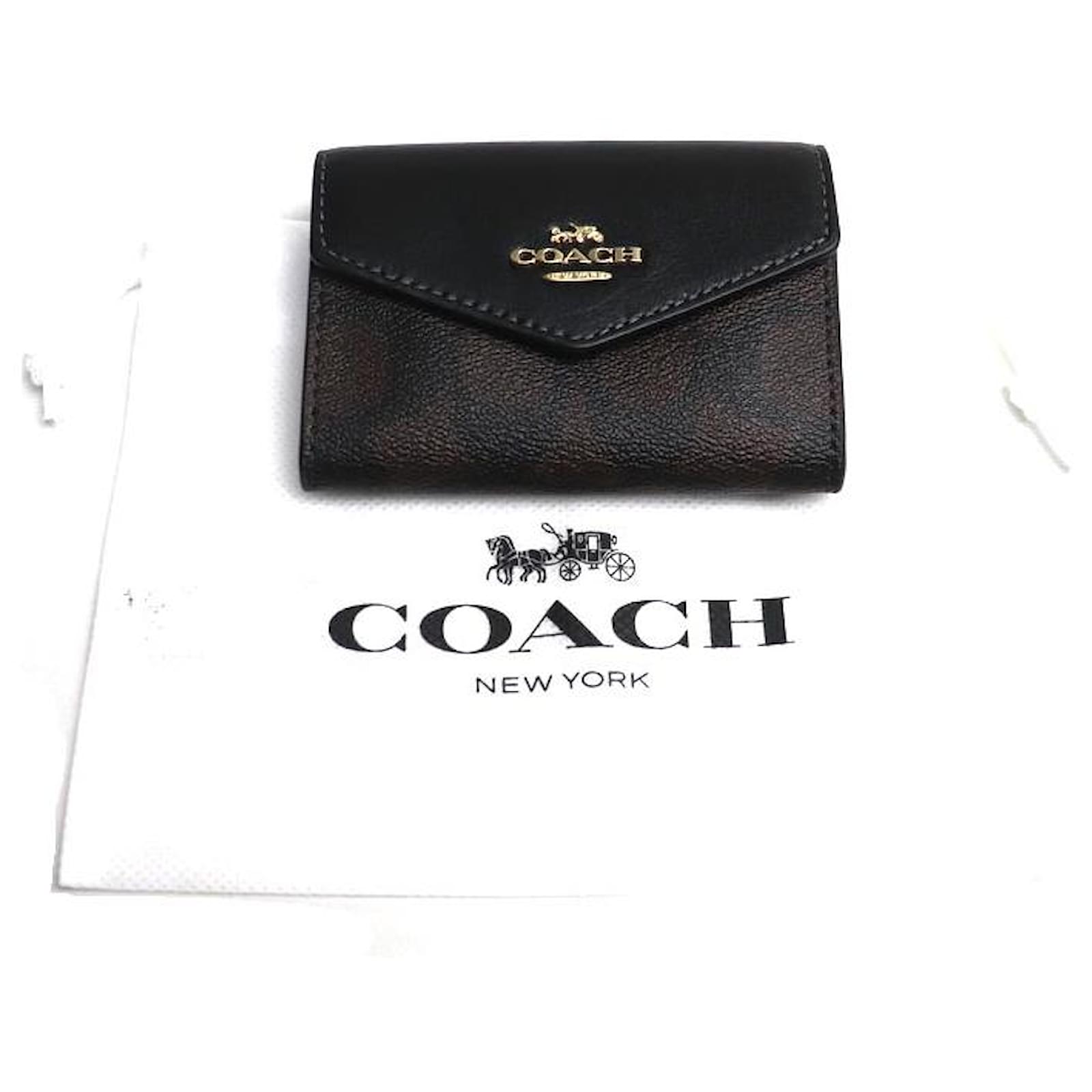 Autre Marque Coach Signature Flap Card Case Black CH202 ref