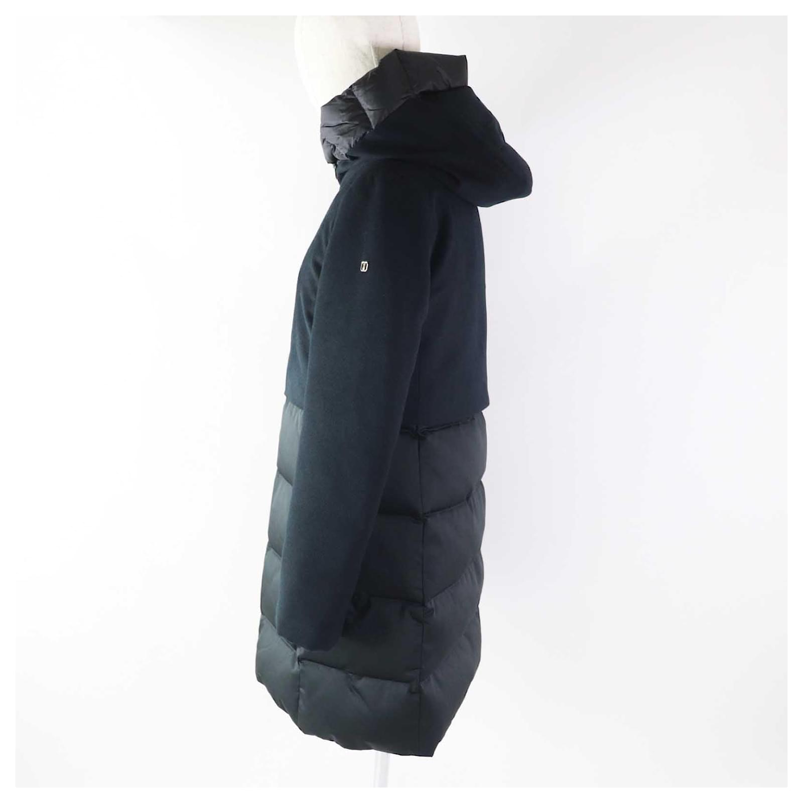 Autre Marque DUNO BALLON Woll-Rayon Daunenmantel Schwarz Damen