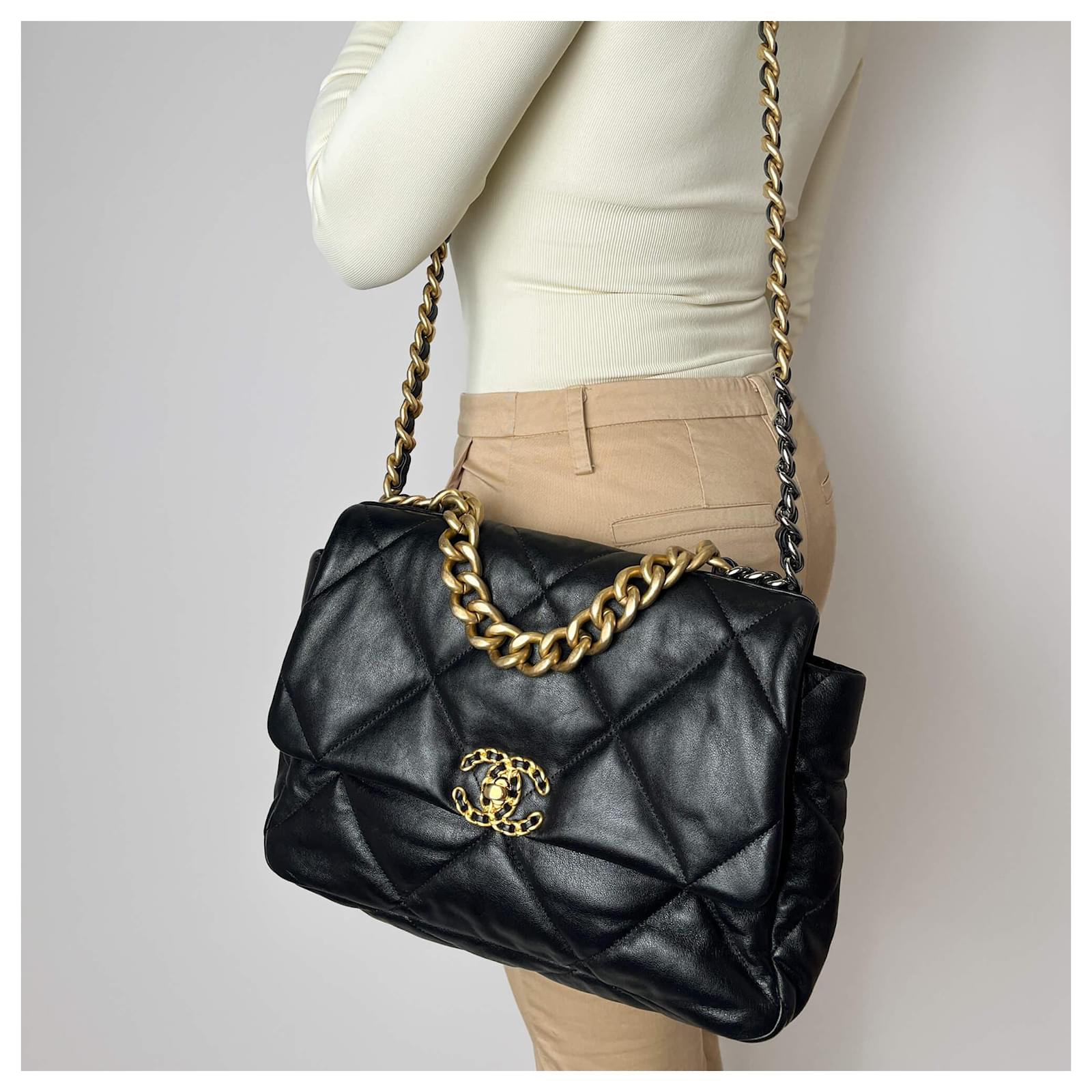 Chanel Bags Chanel 19 Goatskin Chanel 19 Large Black Goatskin Flap