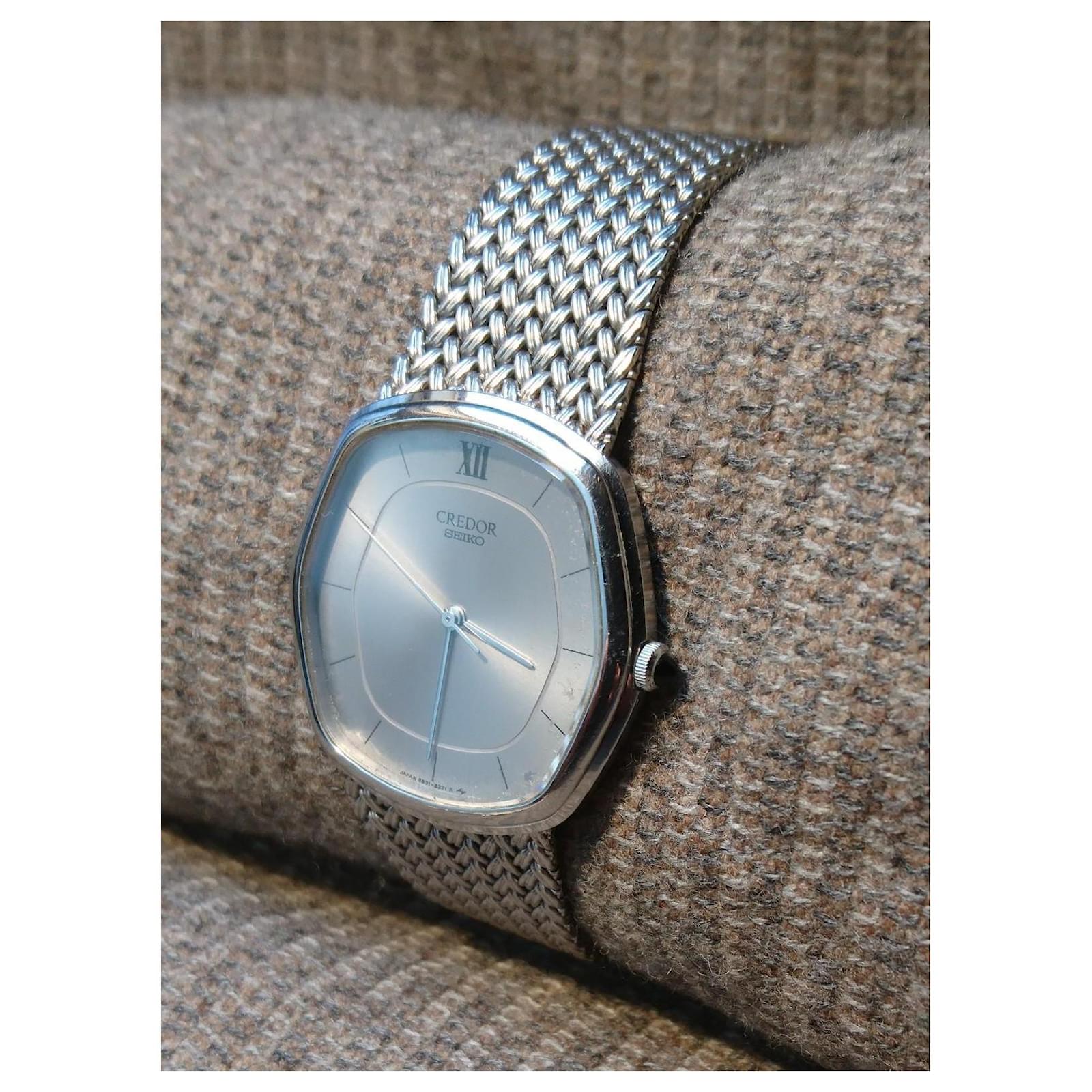 SEIKO CREDOR クレドール 腕時計 5931-5231 Seiko Credor quartz watch ref. 5931-5231 Silvery Steel ref