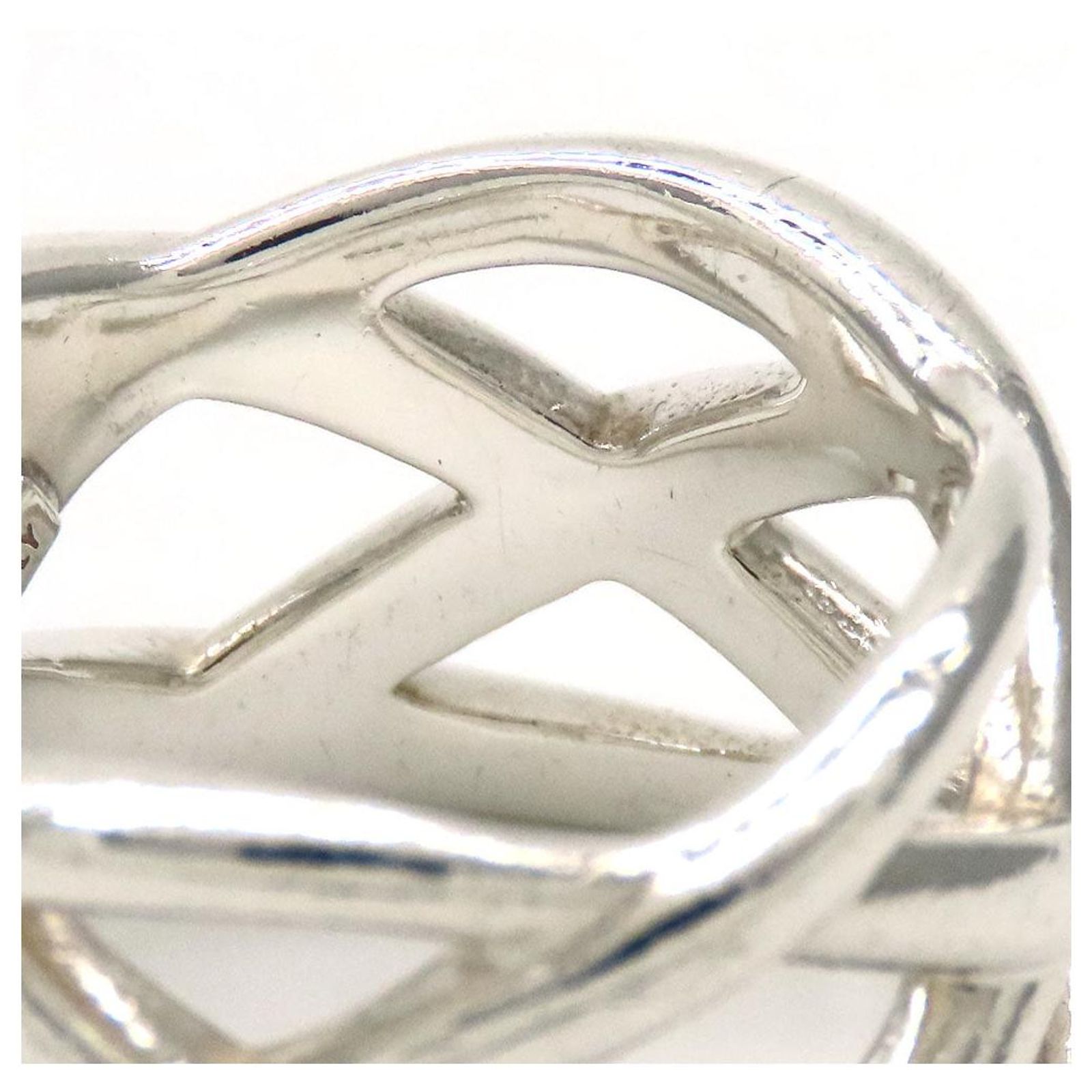 Tiffany & Co Celtic Knot Silver Ring Silvery Metallic Metal ref 