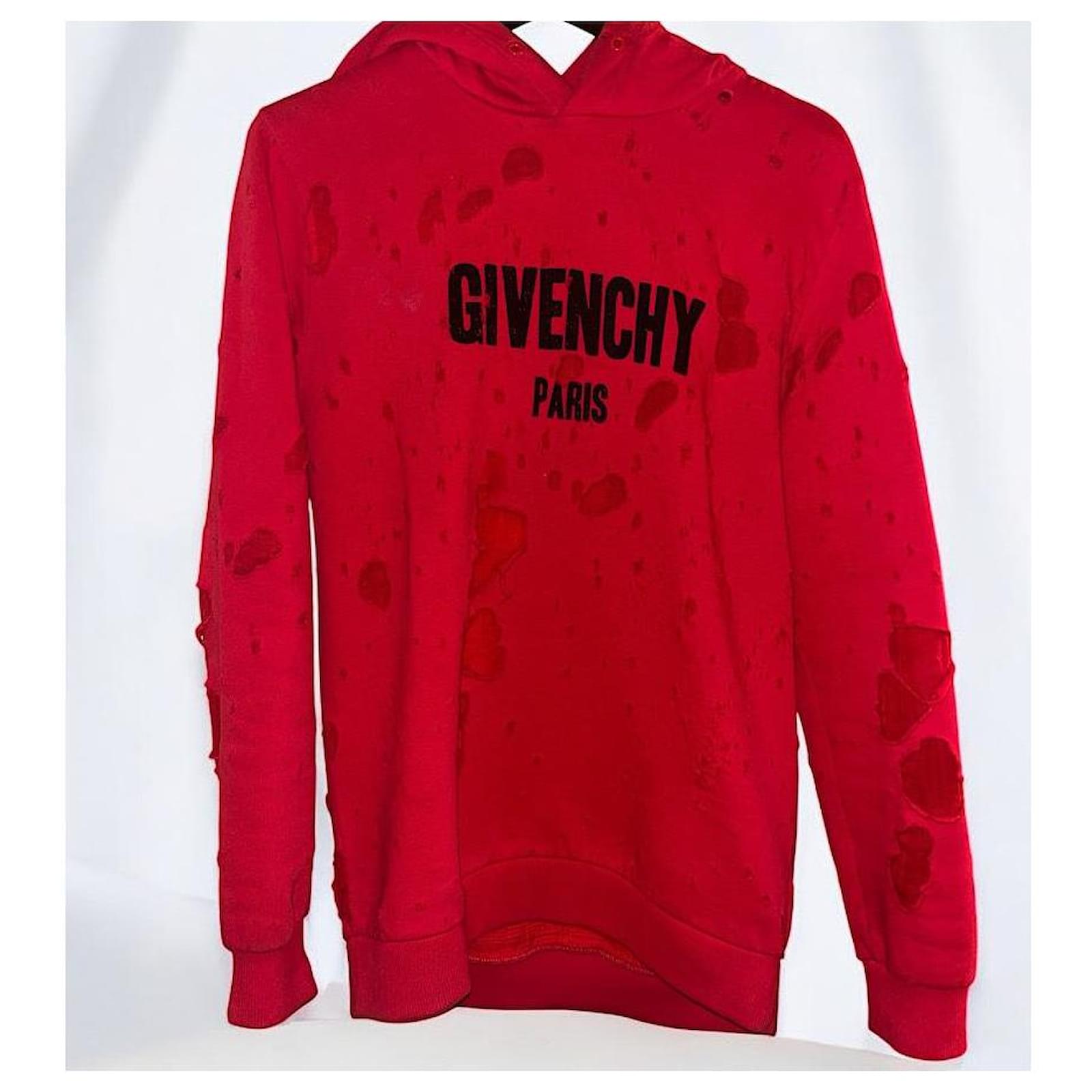 Authentic Givenchy 17 AW Riccardo Tisci Red Damaged Processed