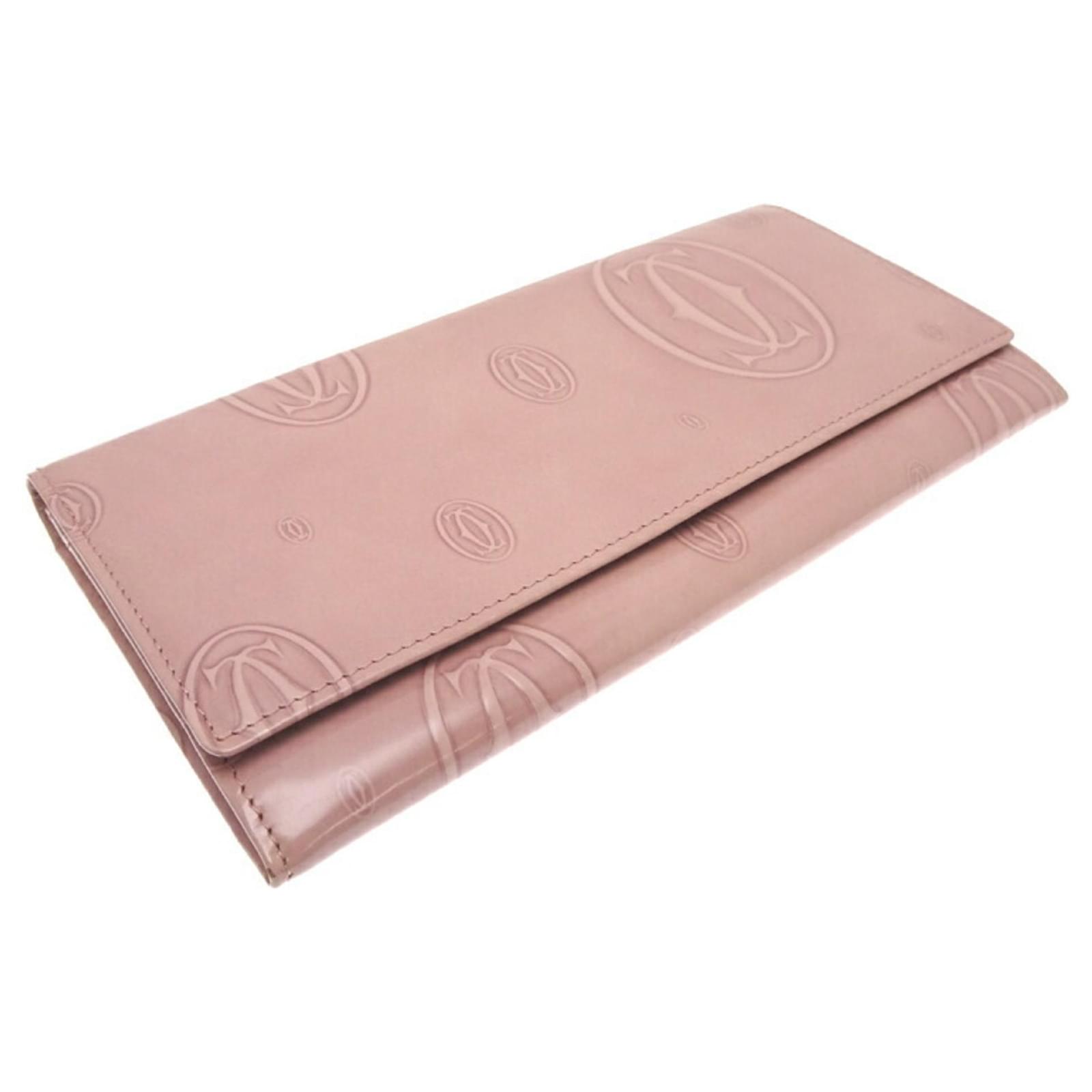 小物 Cartier Happy Birthday Long Wallet Cartier Pink Happy Birthday Leather Wallet | eBay
