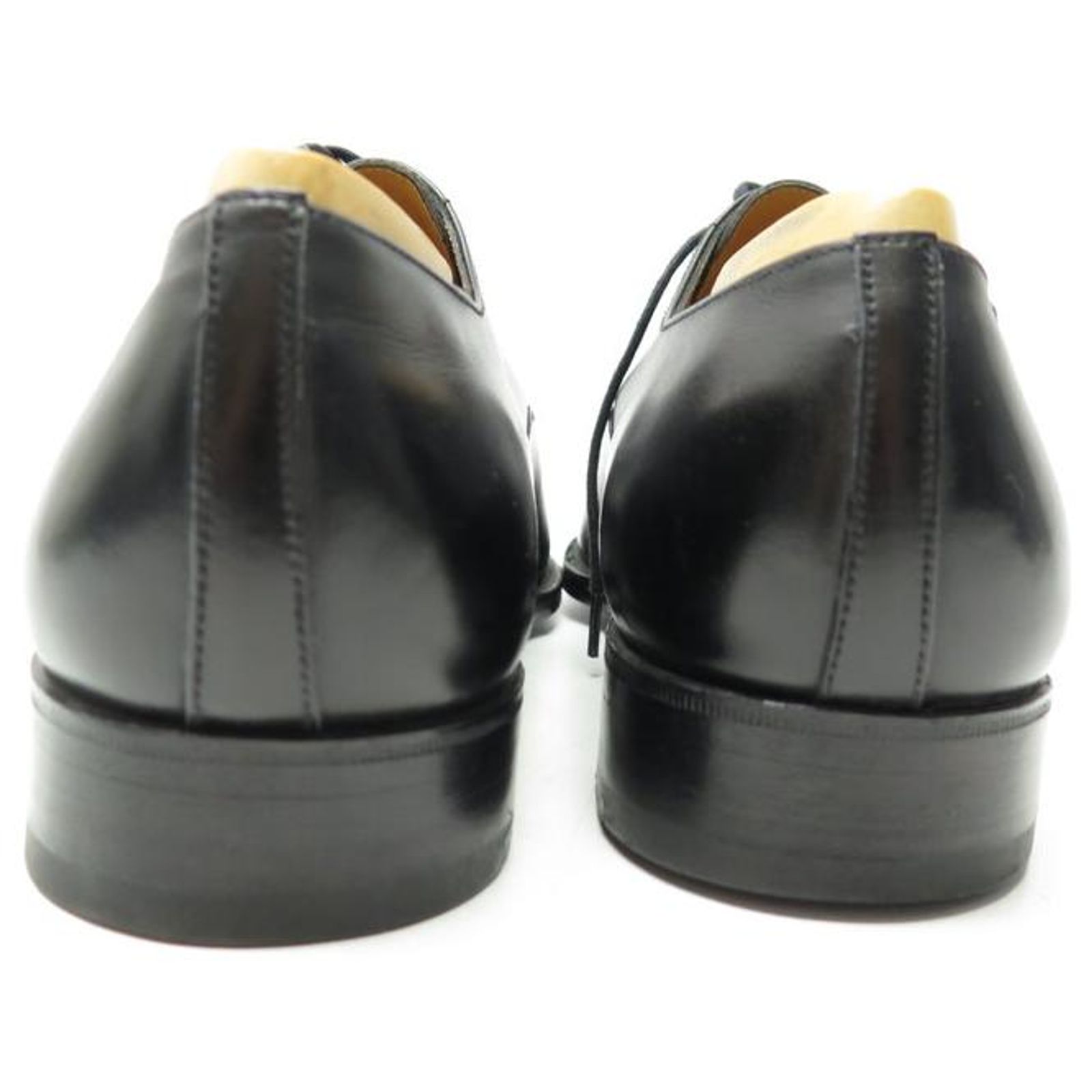 JM WESTON 300 OXFORD SHOES 8D 42 IN BLACK LEATHER + SHOE TREES ref 
