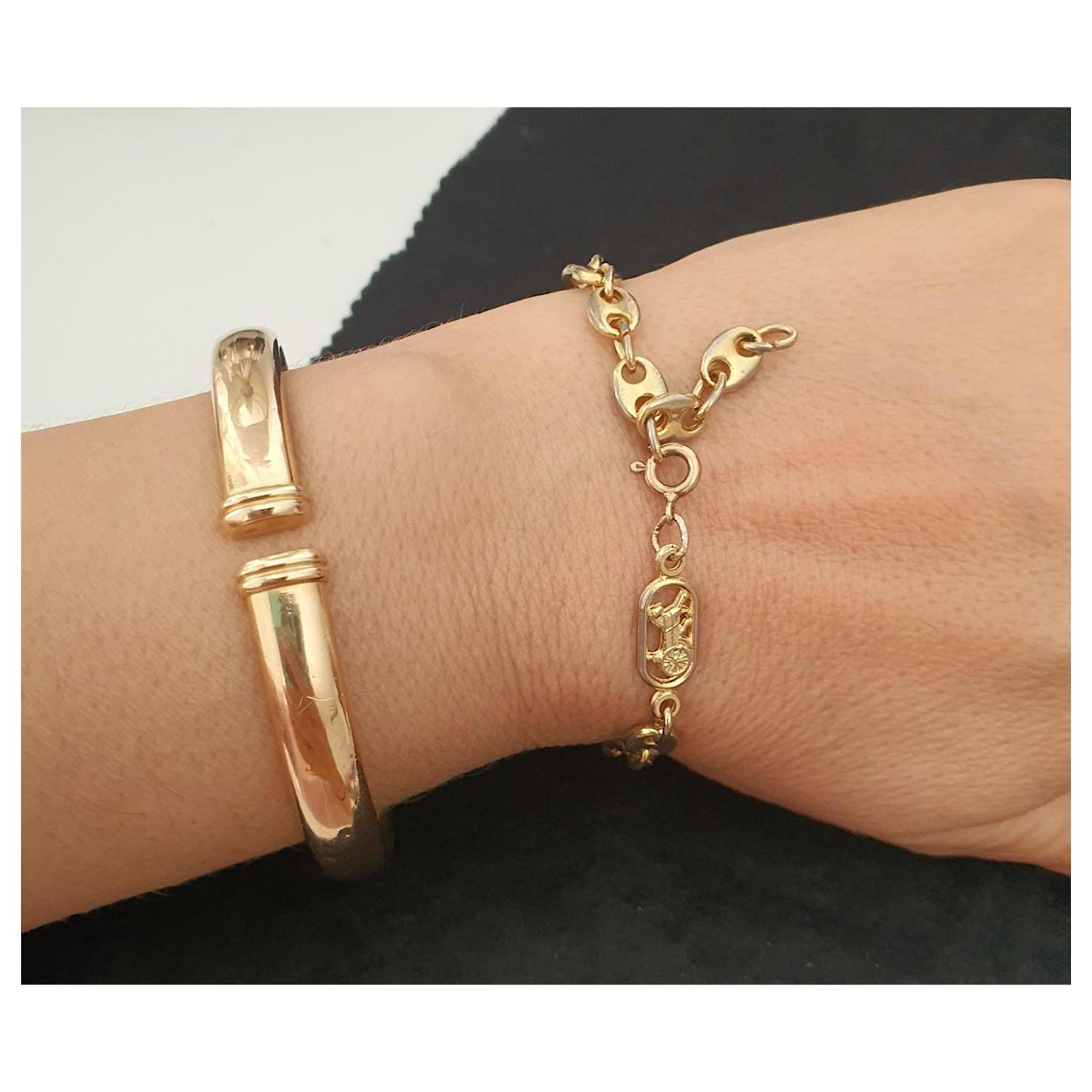Exclusive vintage Céline bracelet Golden Gold-plated ref
