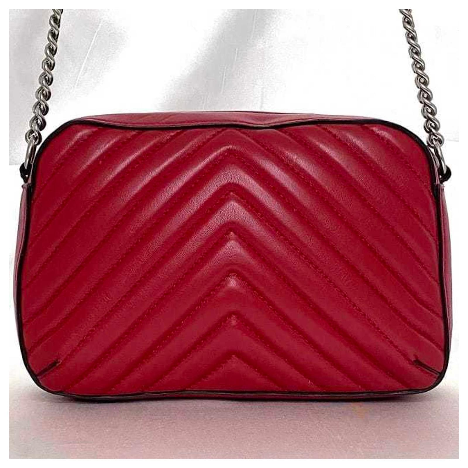 Stella Mc Cartney Stella McCartney Red Leather Chain Shoulder Bag