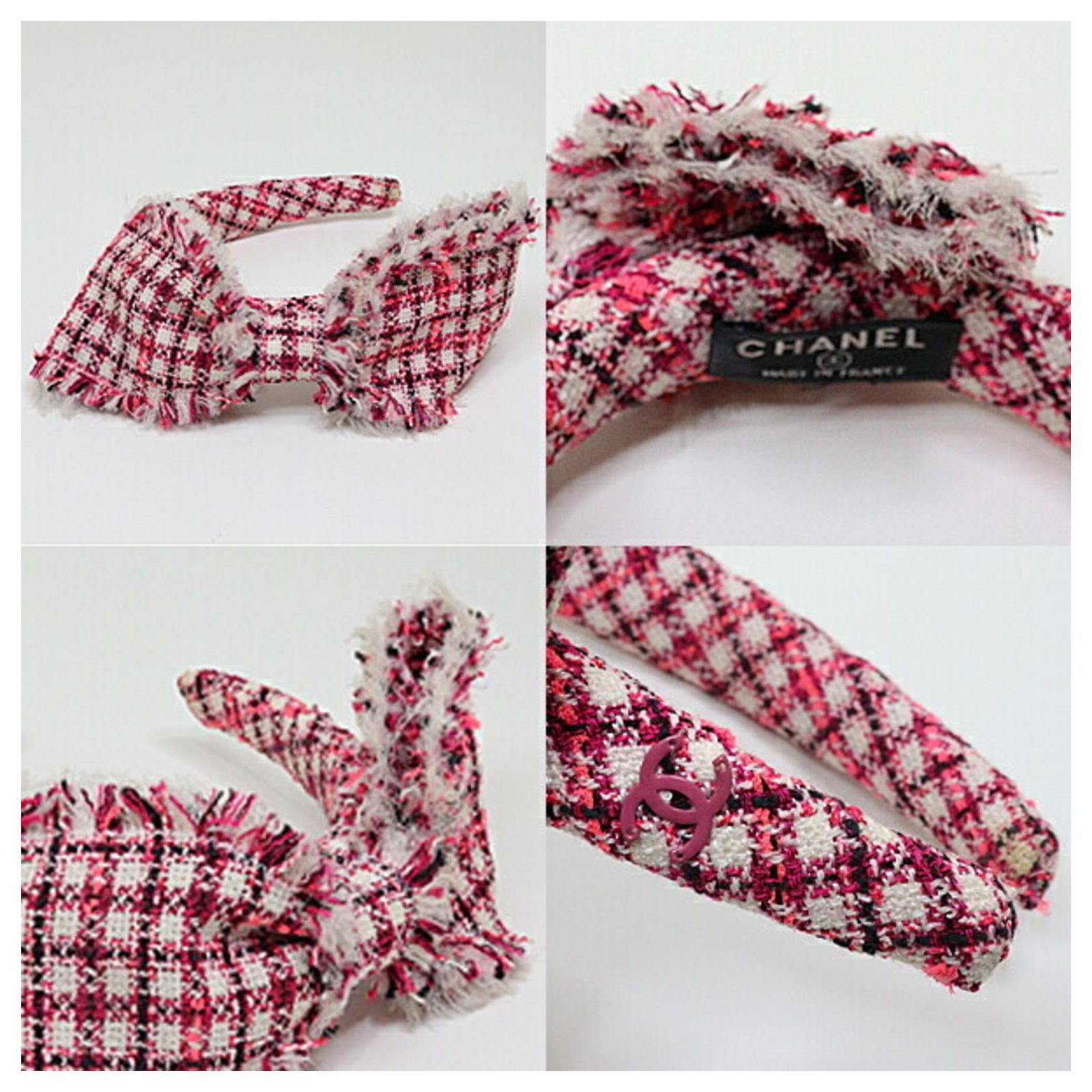 CHANEL Pink and Yellow Hairband Chanel headband and bracelet set Multiple colors Cotton ref  main image 2