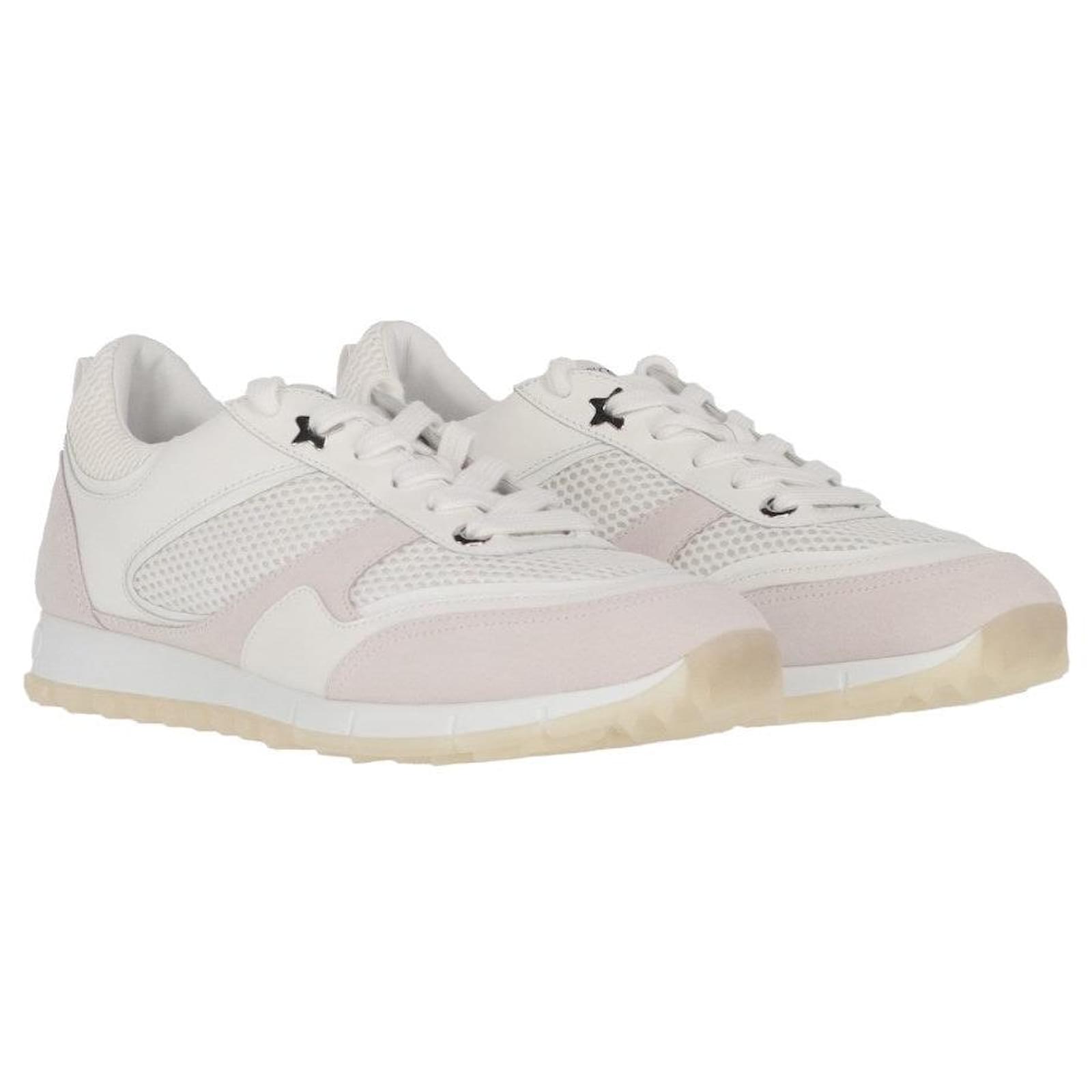 Jimmy Choo Java White Leather Sneakers 2020s Joli