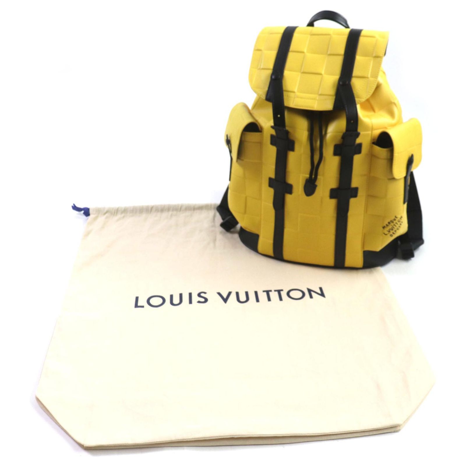 Louis Vuitton Damier Scuba Christopher MM Backpack Yellow  display picture 3