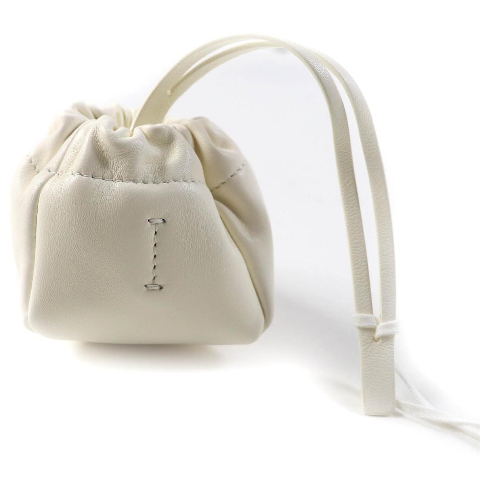 Jil Sander Leather Ripple Pouch White ref.1748202 - Joli Closet