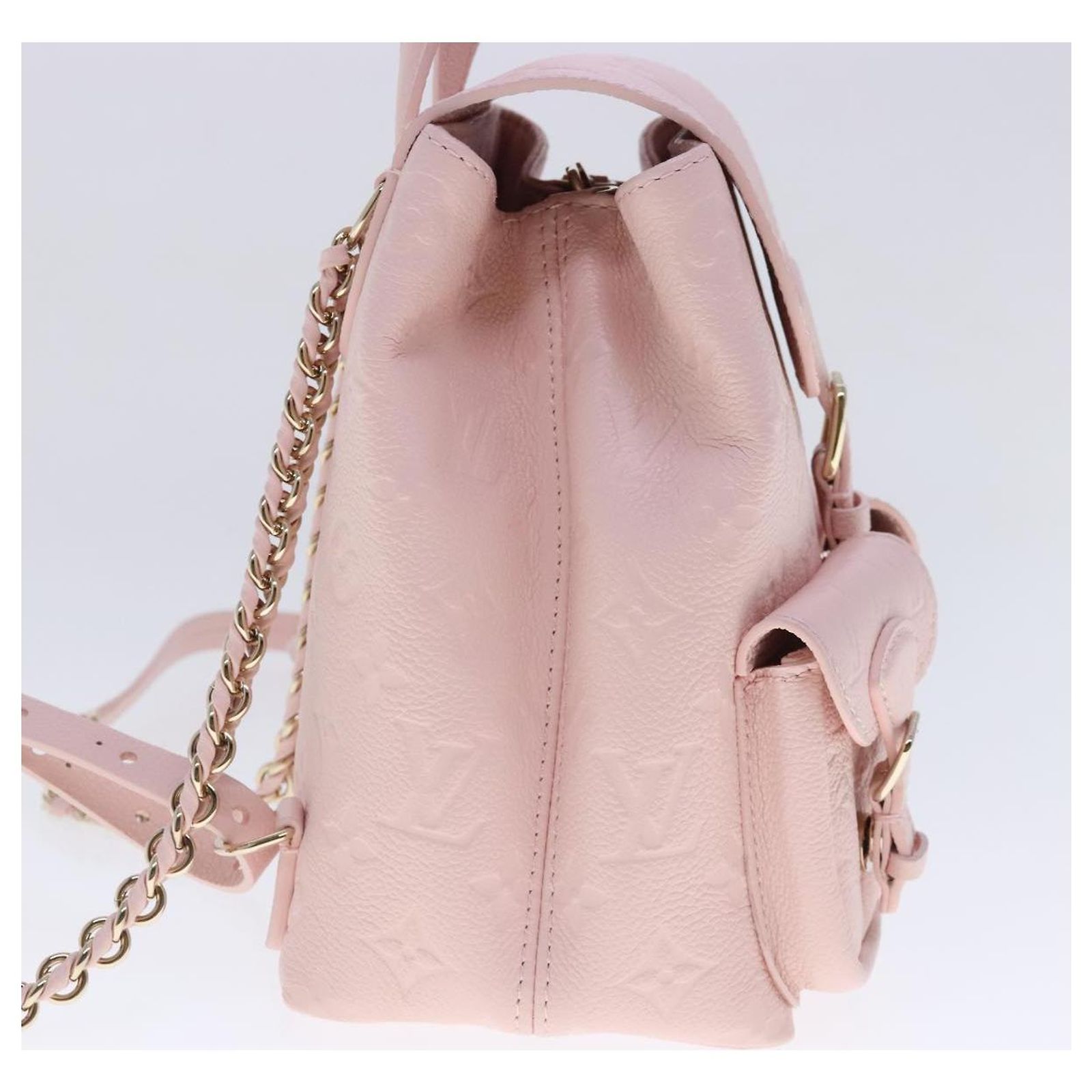 LOUIS VUITTON Monogram Empreinte Backup Backpack Pink M47074 