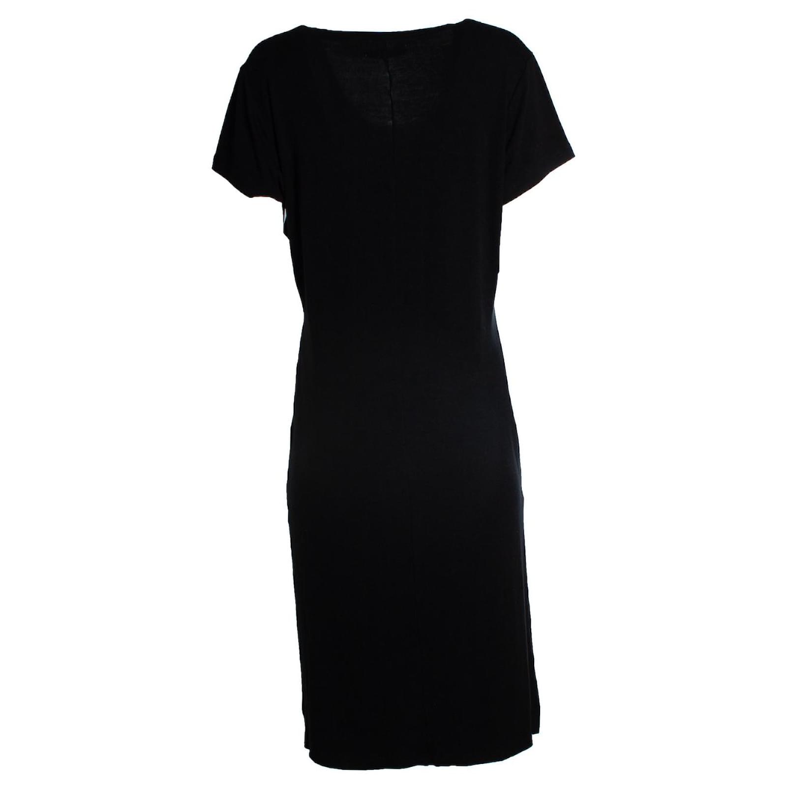 anine bing black silk dress ANINE BING Laurel Dress main image 1