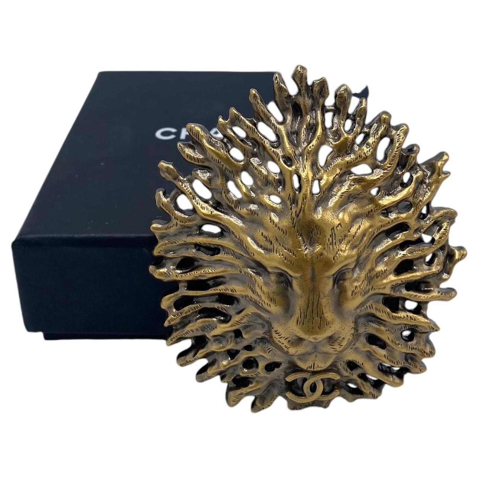 New in Box Chanel Limited Edition 19K Lion Head Brooch Pin