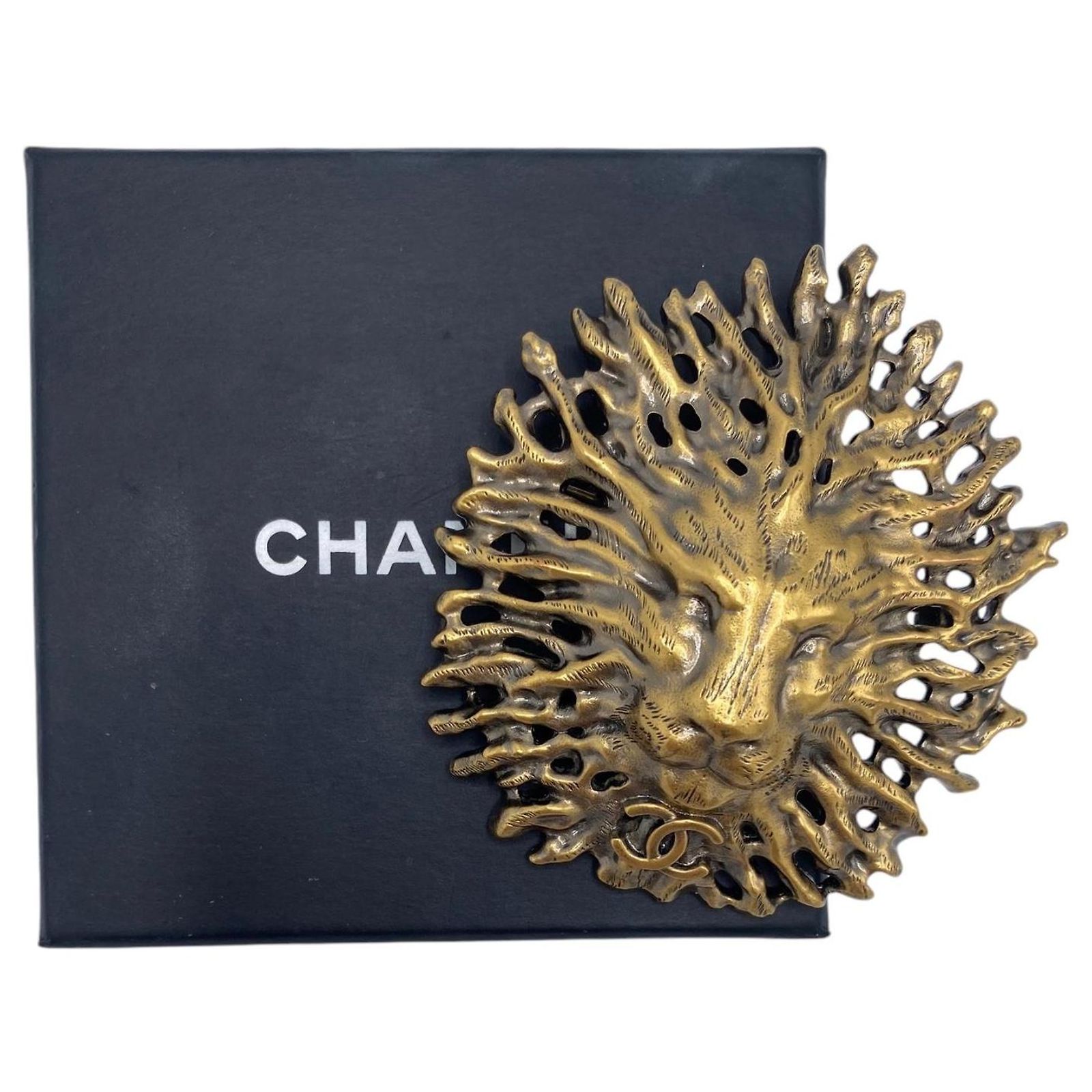 New in Box Chanel Limited Edition 19K Lion Head Brooch Pin