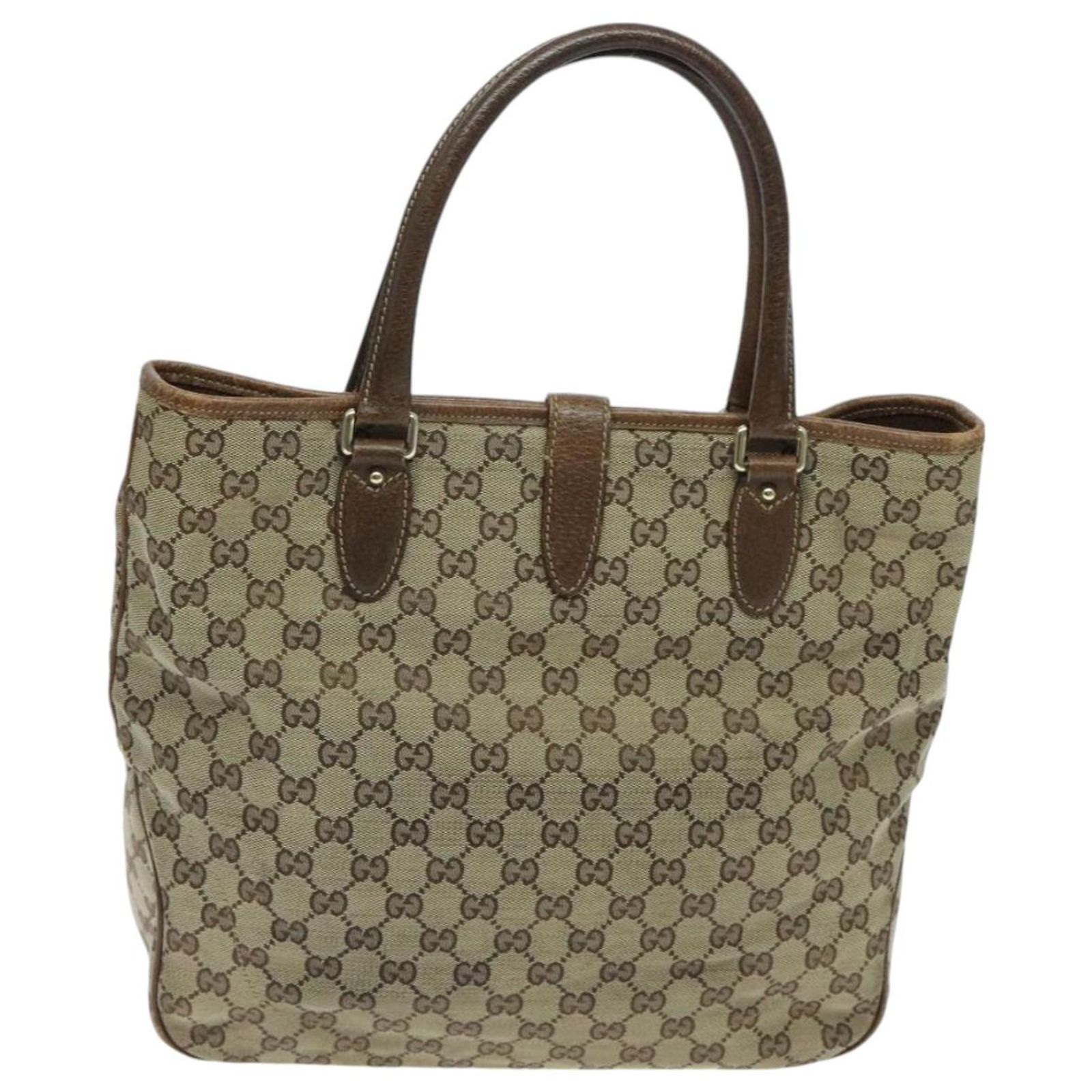 GUCCI GG Canvas Jackie Hand Bag Beige Auth yk15589 Cloth ref 