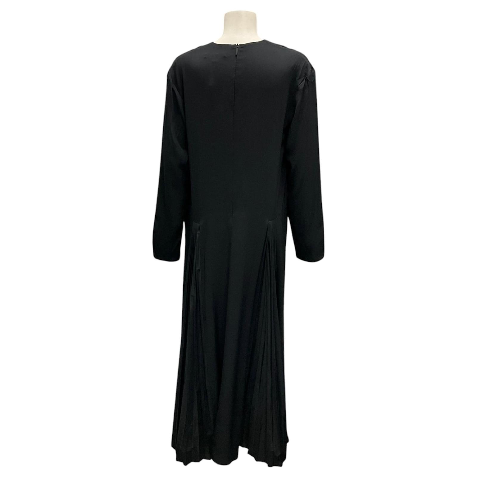 open lace back dress Eco Silk Pleated Godet Dress main image 1
