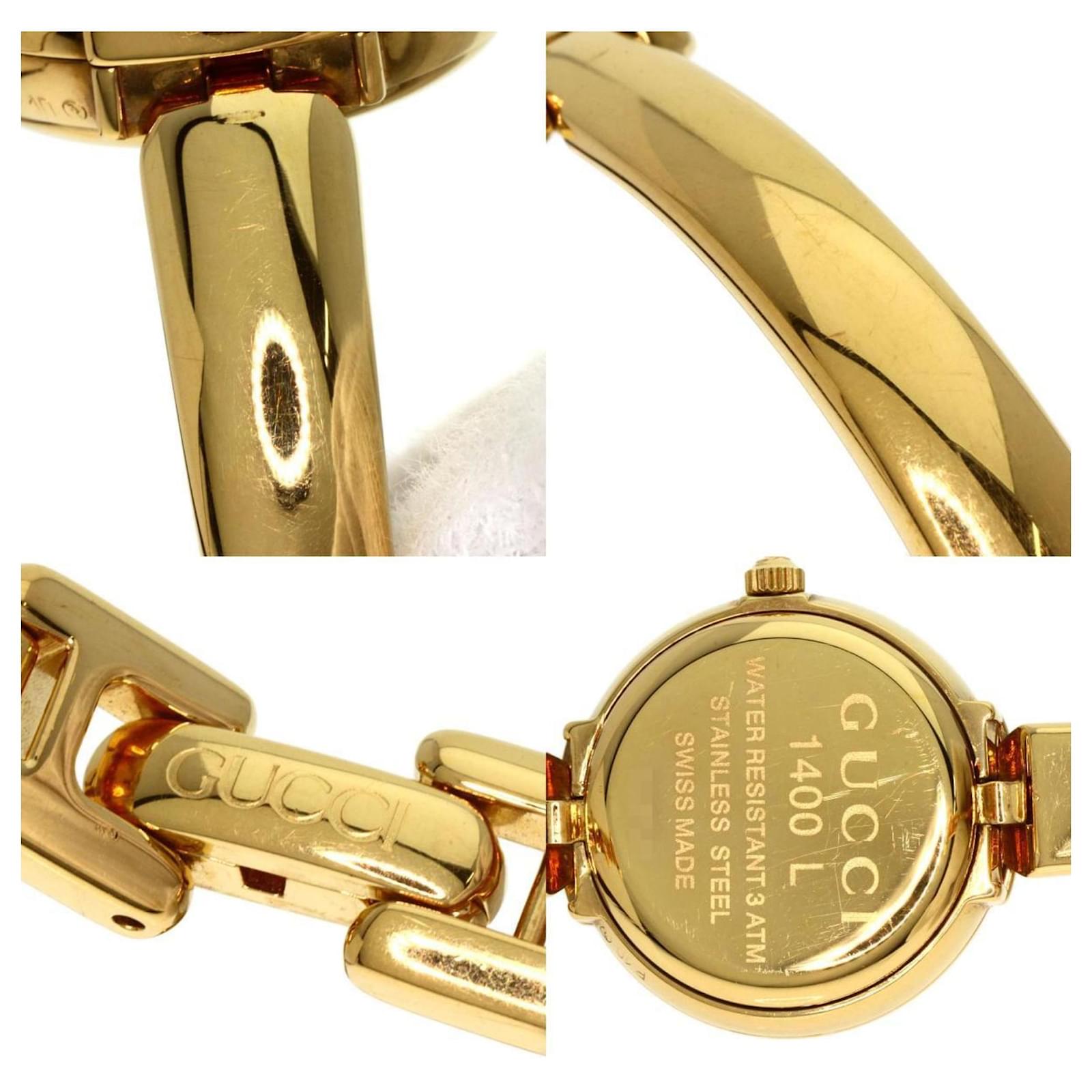 Gucci 1400L Gold Plated Ladies Wristwatch ref.1751421 - Joli Closet