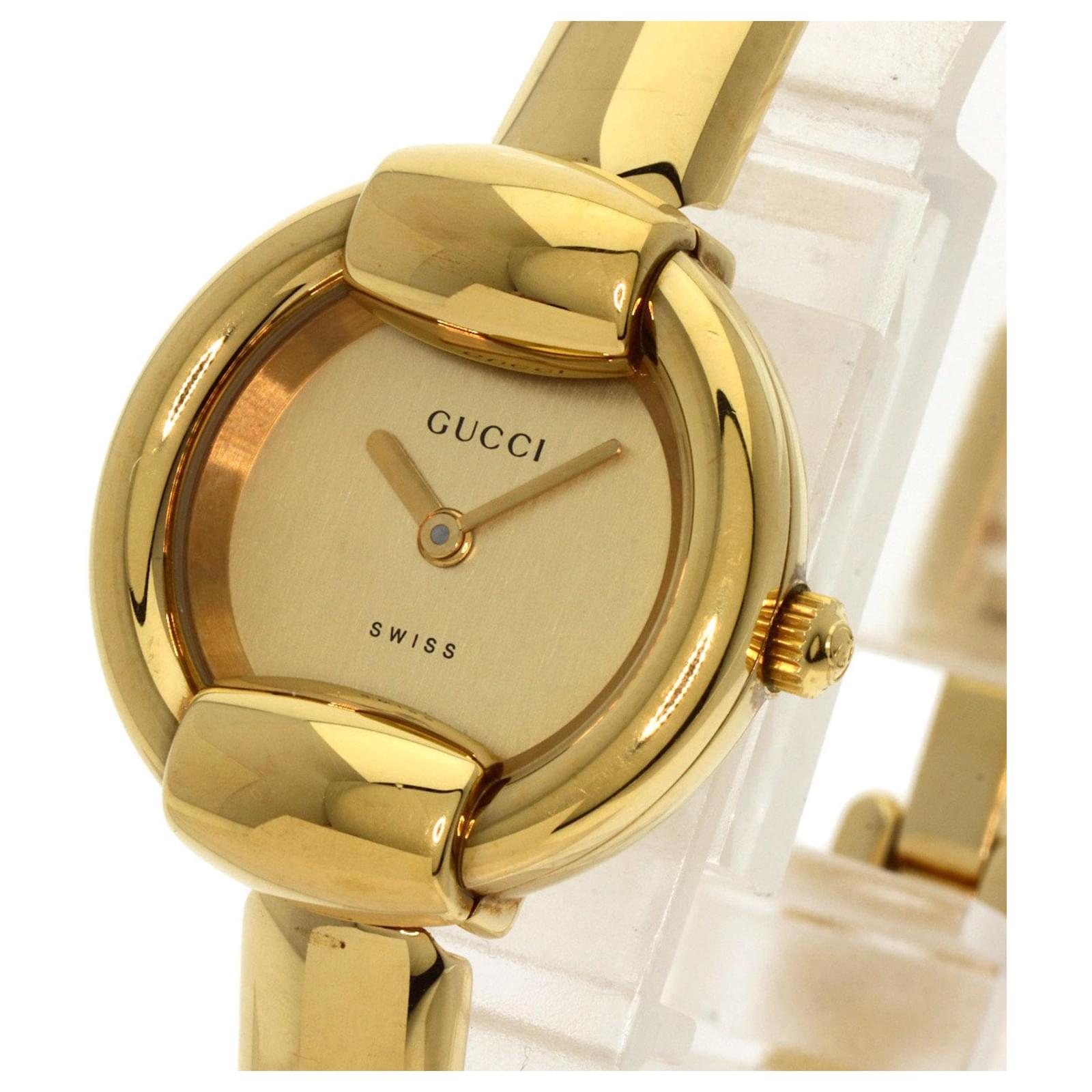 Gucci 1400L Gold Plated Ladies Wristwatch ref.1751421 - Joli Closet