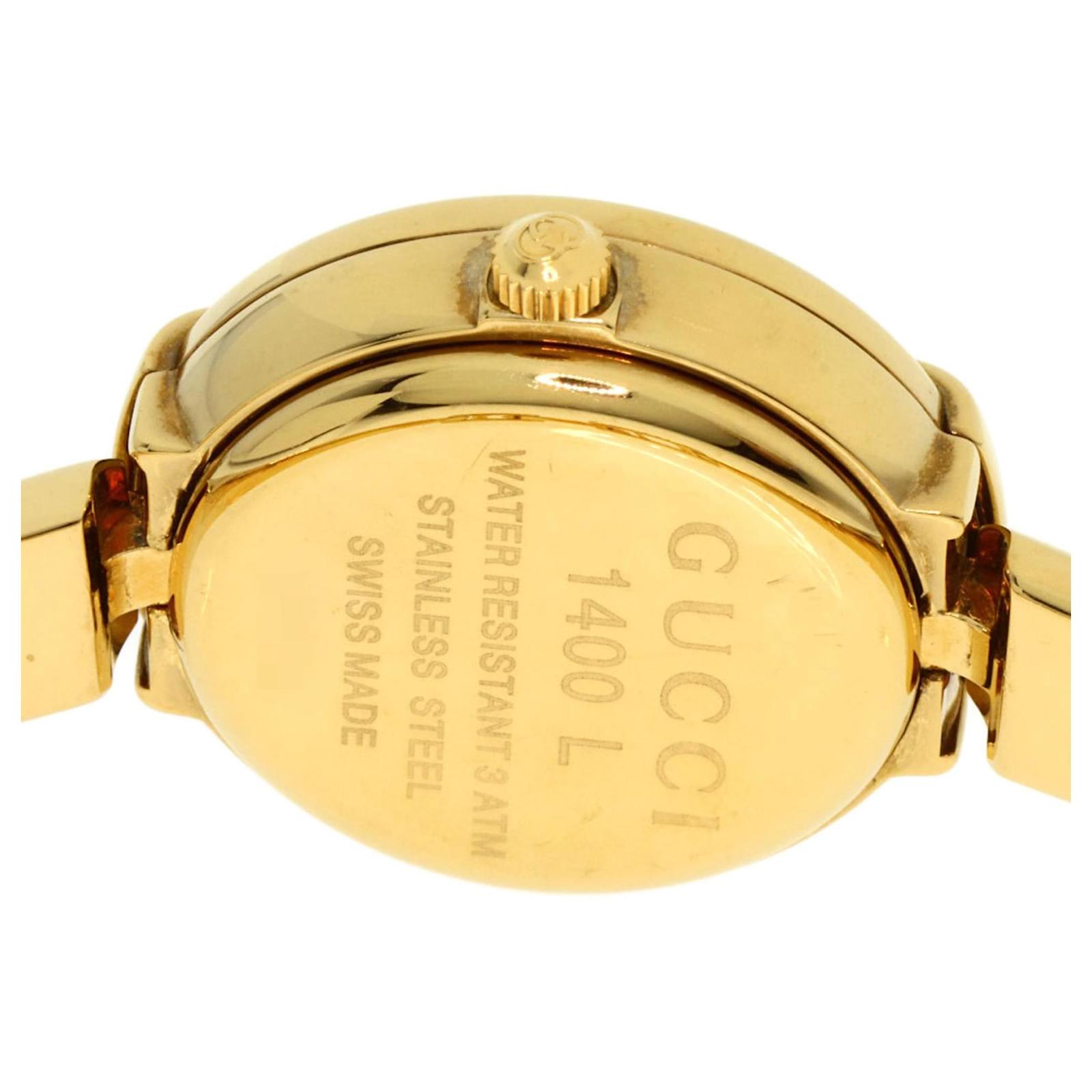 Gucci 1400L Gold Plated Ladies Wristwatch ref.1751421 - Joli Closet